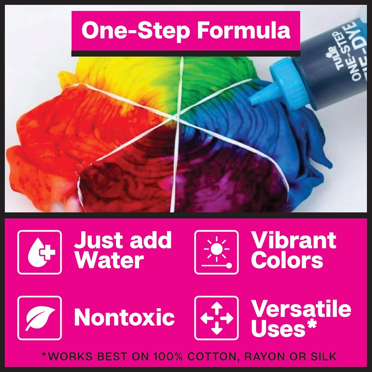One-Step Tie Dye Kit - 14 Vibrant Colors for Large Groups | Easy Clean-Up & Permanent Fabric Dye