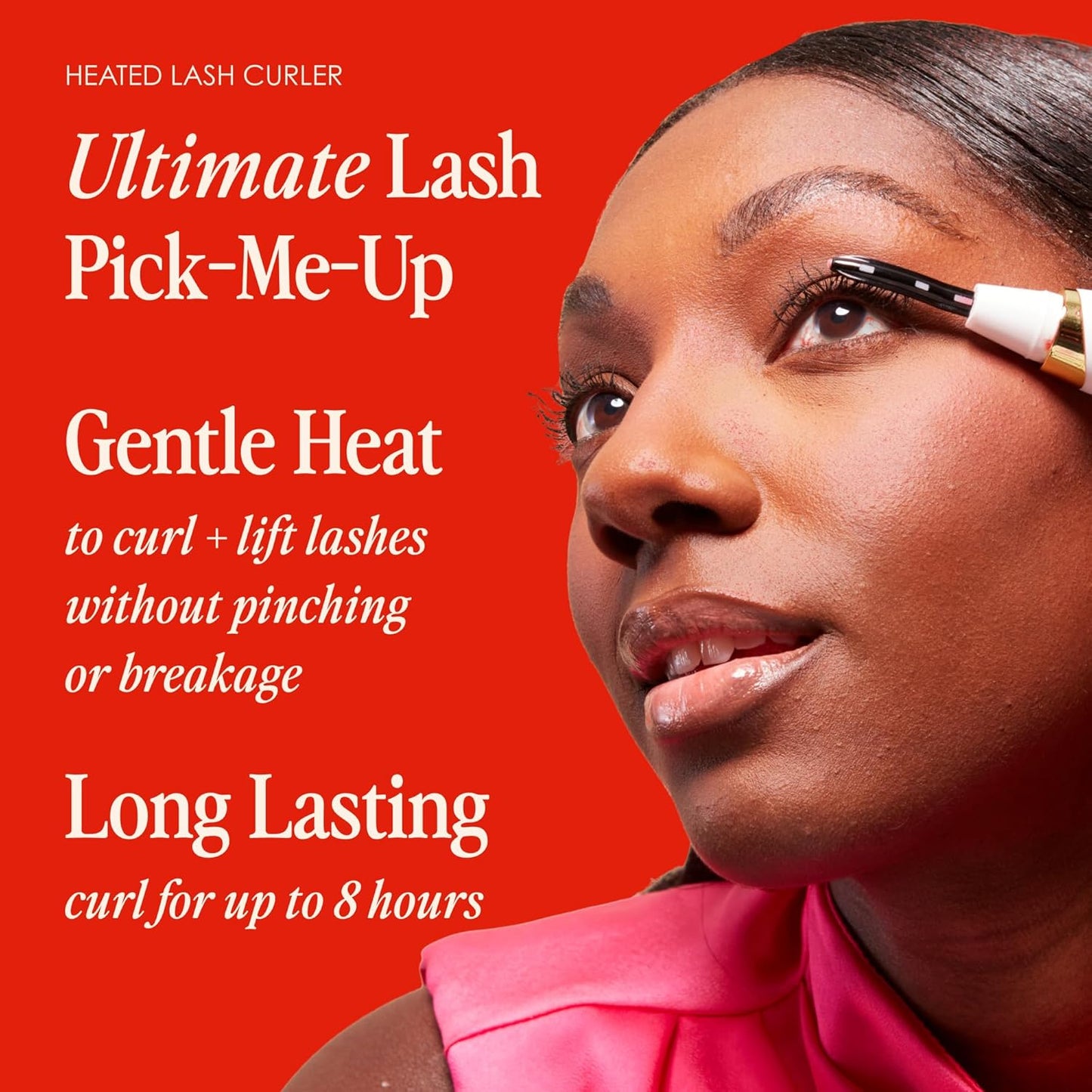 Grande Cosmetics Heated Lash Curler - Rechargeable & Travel-Friendly | 2 Heat Settings, White