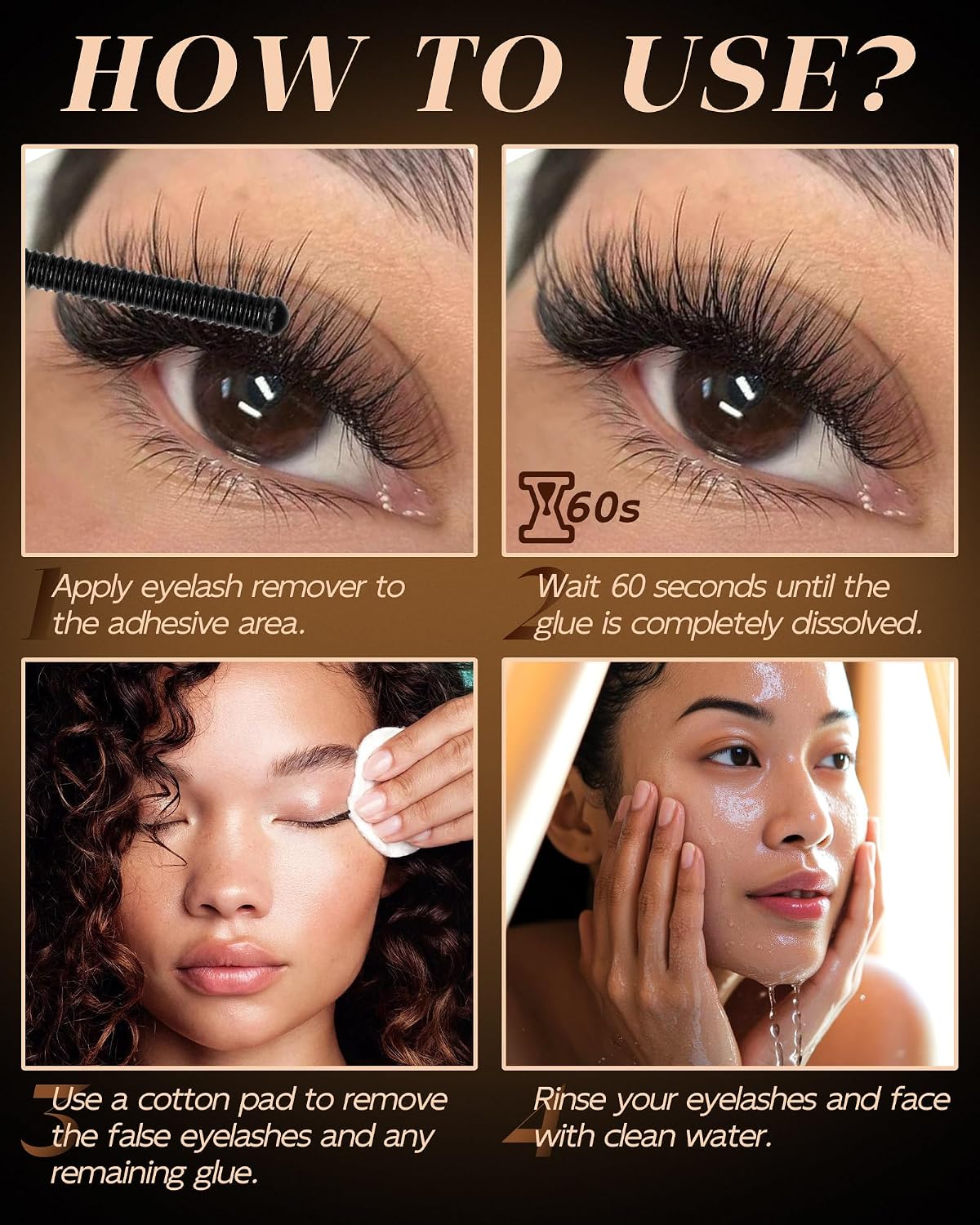 Eyelash Extension Glue Remover - 5ml Gentle Formula for Cluster & Individual Lashes | Non-Irritating, Easy Home Use