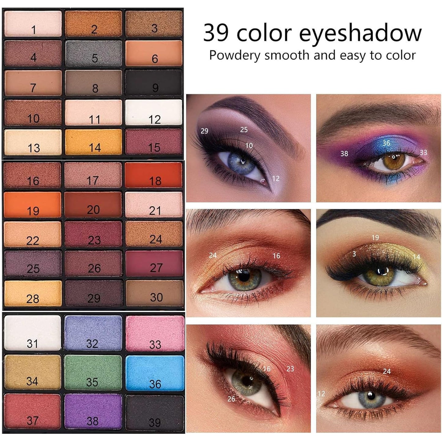 Professional 58 Color Makeup Kit for Women - Eyeshadow, Blusher, Eyebrow Powder & More | Complete Beauty Set