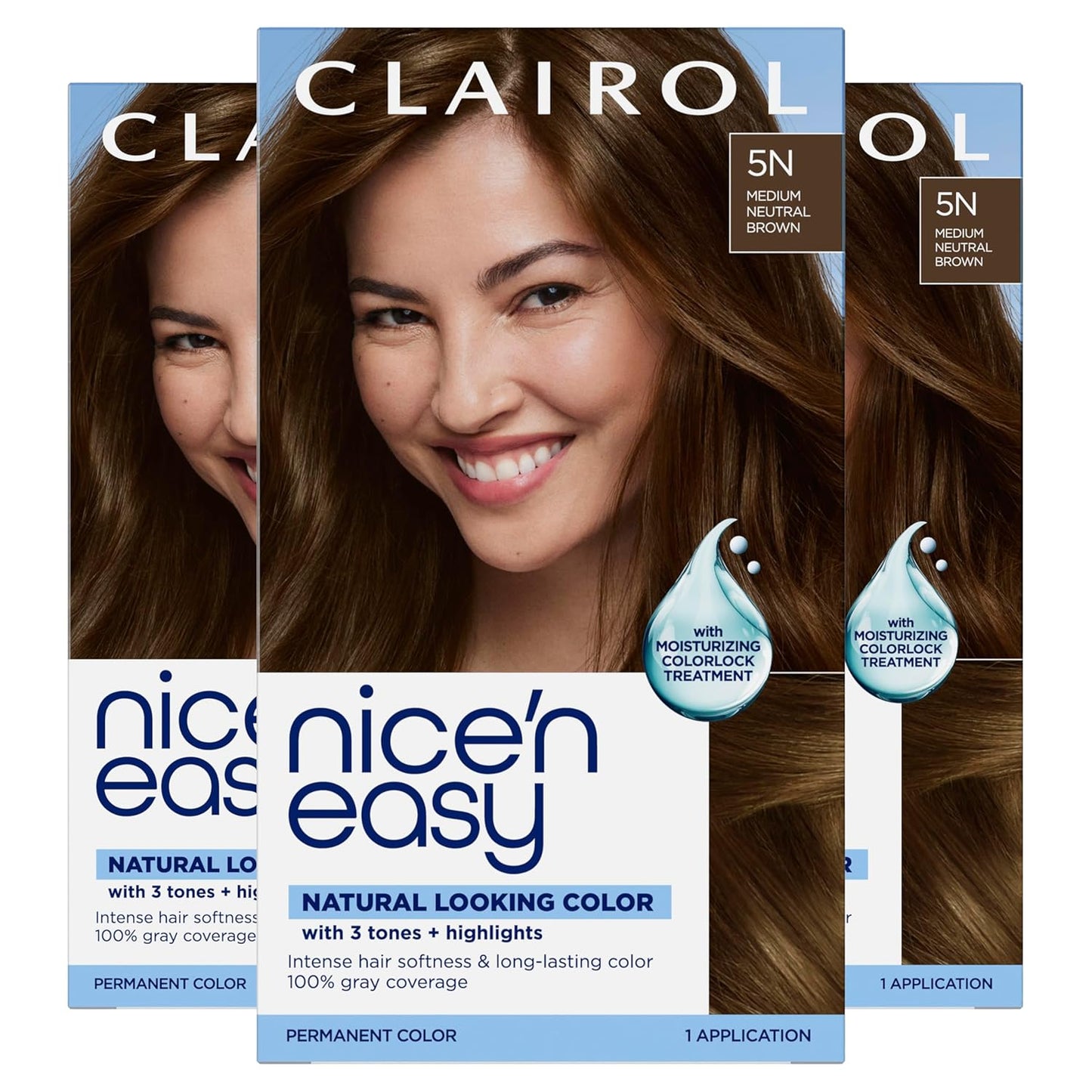 Clairol Nice'n Easy Permanent Hair Dye - Blackest Black | 100% Gray Coverage & Long-Lasting Shine | Single Pack