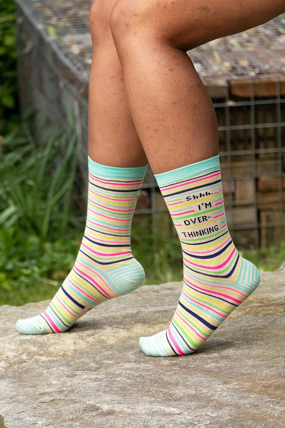 Funny Novelty Crew Socks for Women - Blue Q Sayings | Comfortable & Quirky Design