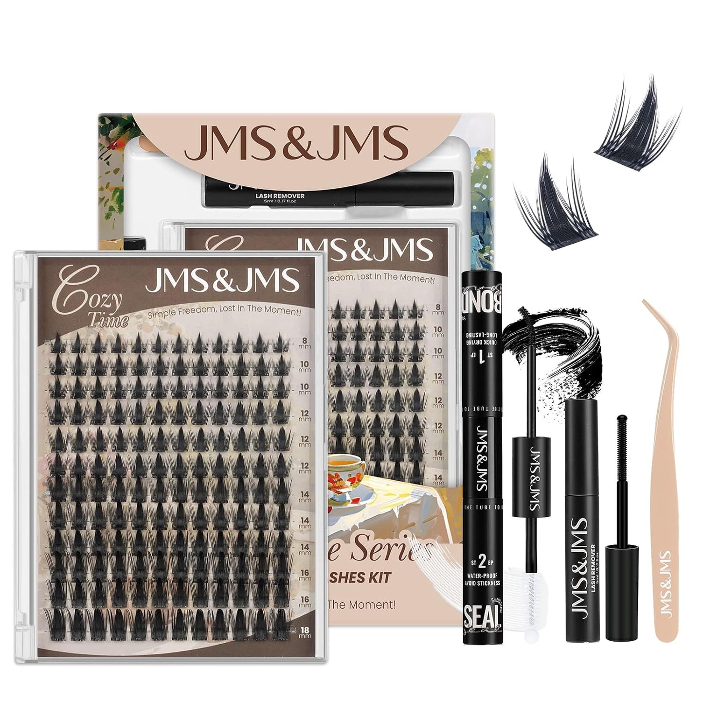 Spider Lash Clusters - Wispy Eyelash Extensions with Invisible Band | D Curly 8-16mm