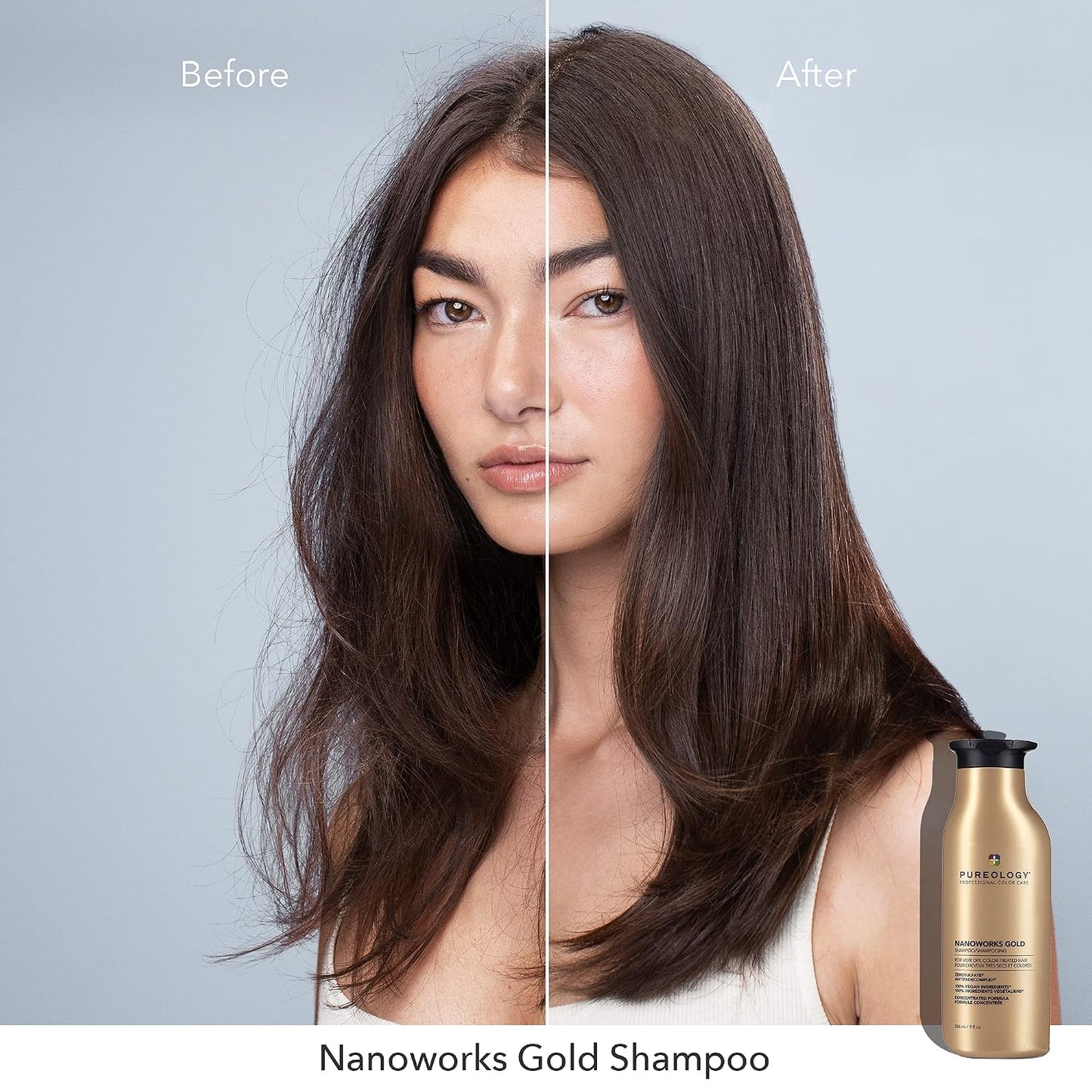 Pureology Nanoworks Gold Shampoo - Hydrating Formula for Dry, Color-Treated Hair | Sulfate-Free & Vegan