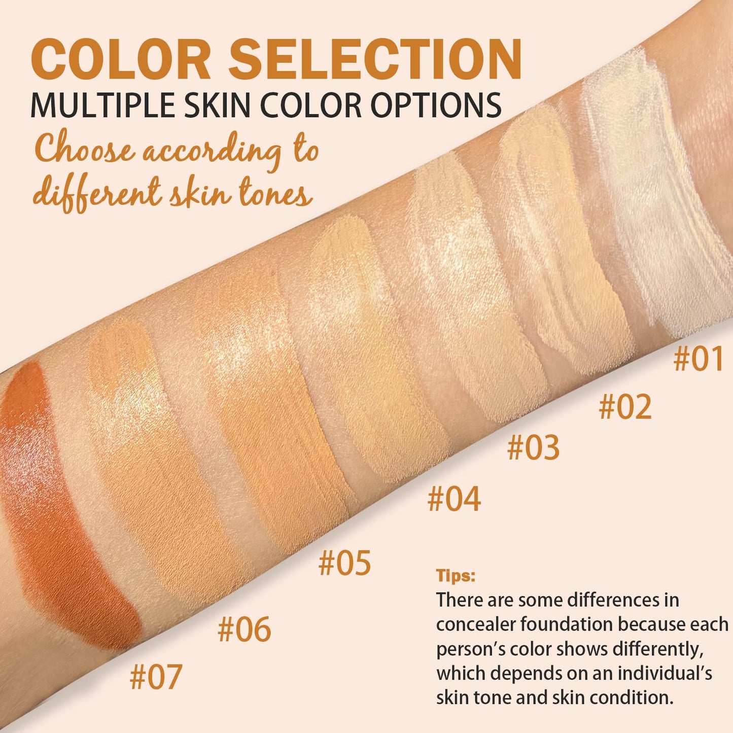 Zaidoc Foundation Stick, Dual-Ended with Brush, 2-in-1 Longwear & Waterproof, Natural Full Makeup Concealer Coverage for Dark Circles & Blemishes with Hydrating Olive & Camellia, 2.09 oz (03#)