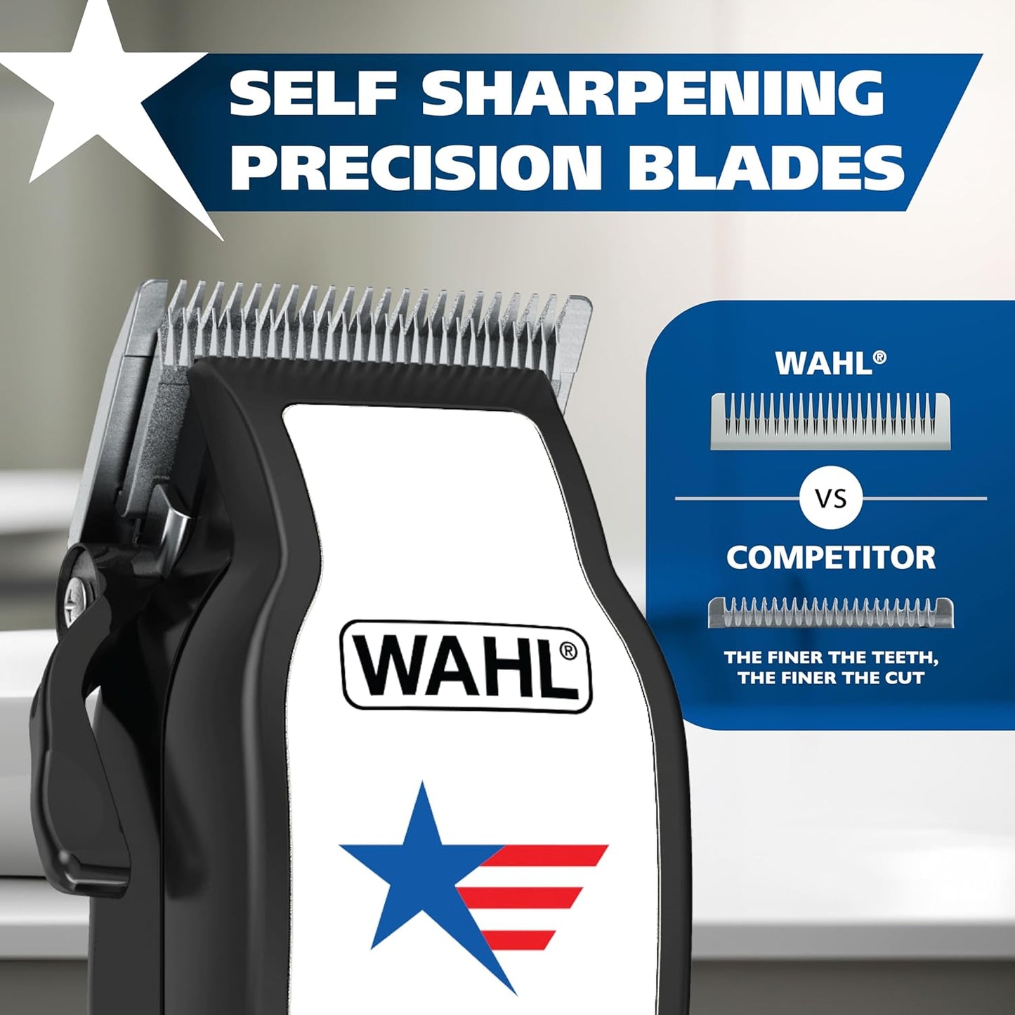 Wahl USA Haircutting Kit - Corded Hair Clipper for Men with No-Snag Blades & Adjustable Fade Lever | Model 3029140