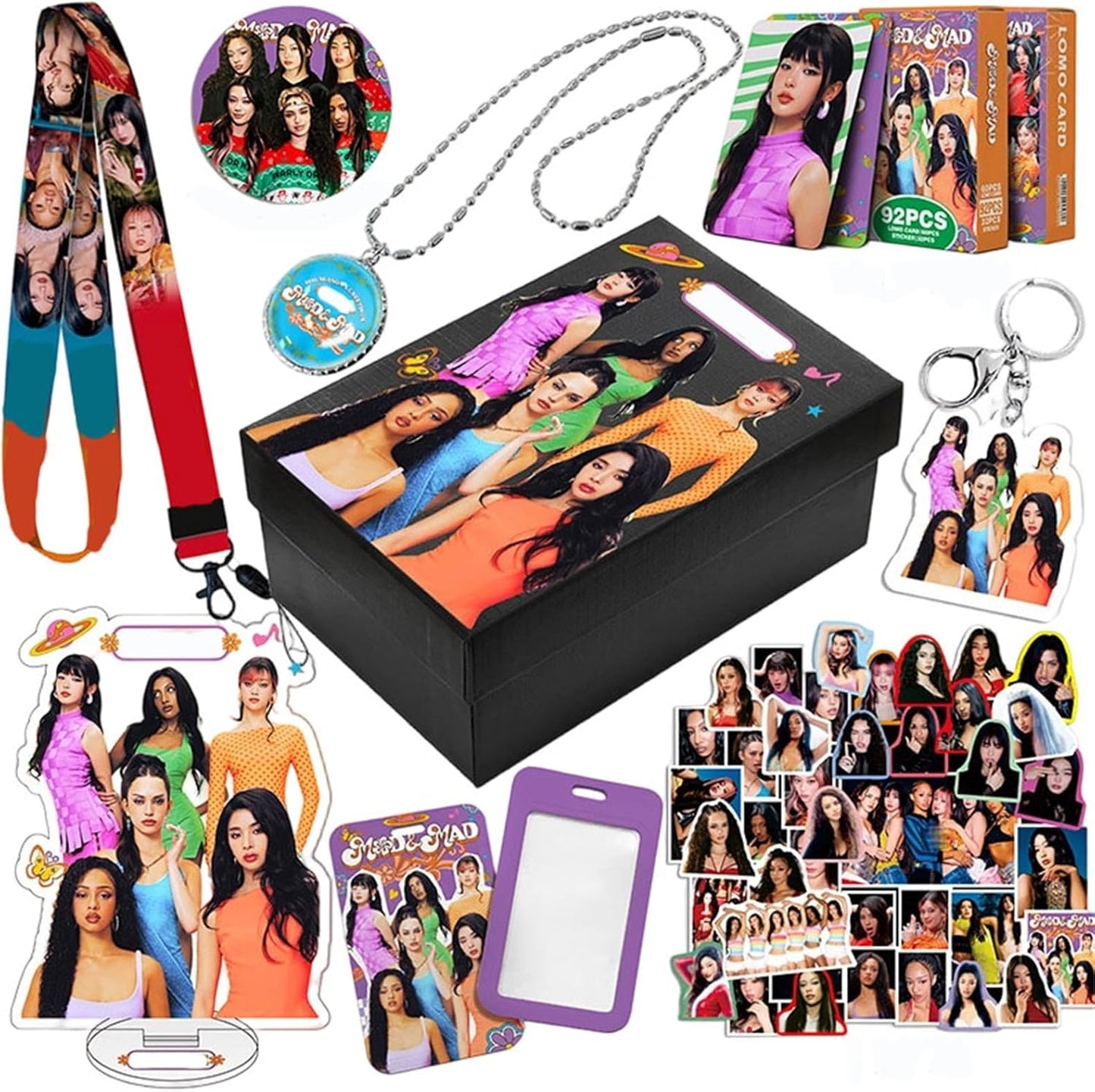 KATSEYE Photocards & Lanyard Set - Idol Album Gift for Fans | Unique Stand & Sticker