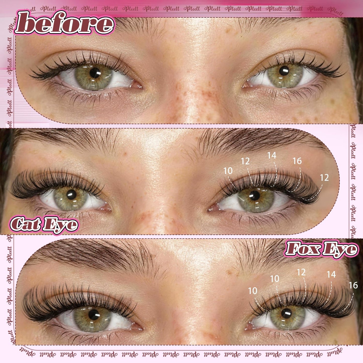 Natural Lash Clusters - Wispy D-Curly Eyelash Extensions | Fluffy 10-16MM Individual Lashes