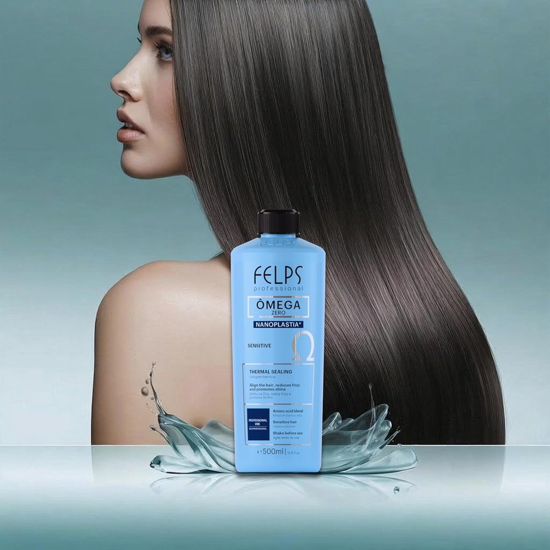 Felps Professional Omega Sensitive Nanoplasty - Formaldehyde-Free Brazilian Keratin Hair Treatment | 500ml/16.90oz