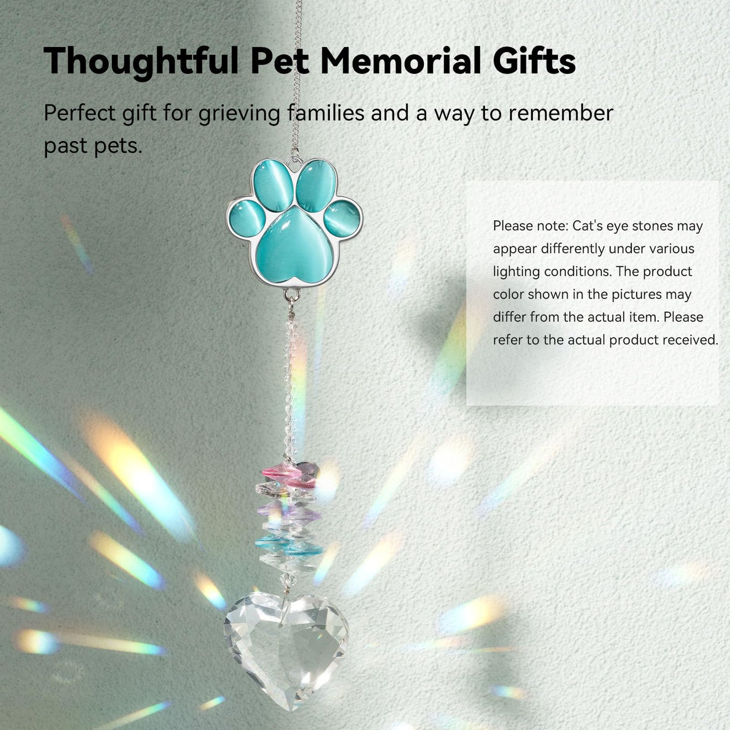 Dog Memorial Gifts for Loss of Dog, Pet Sympathy, Dog Memorial Suncatcher