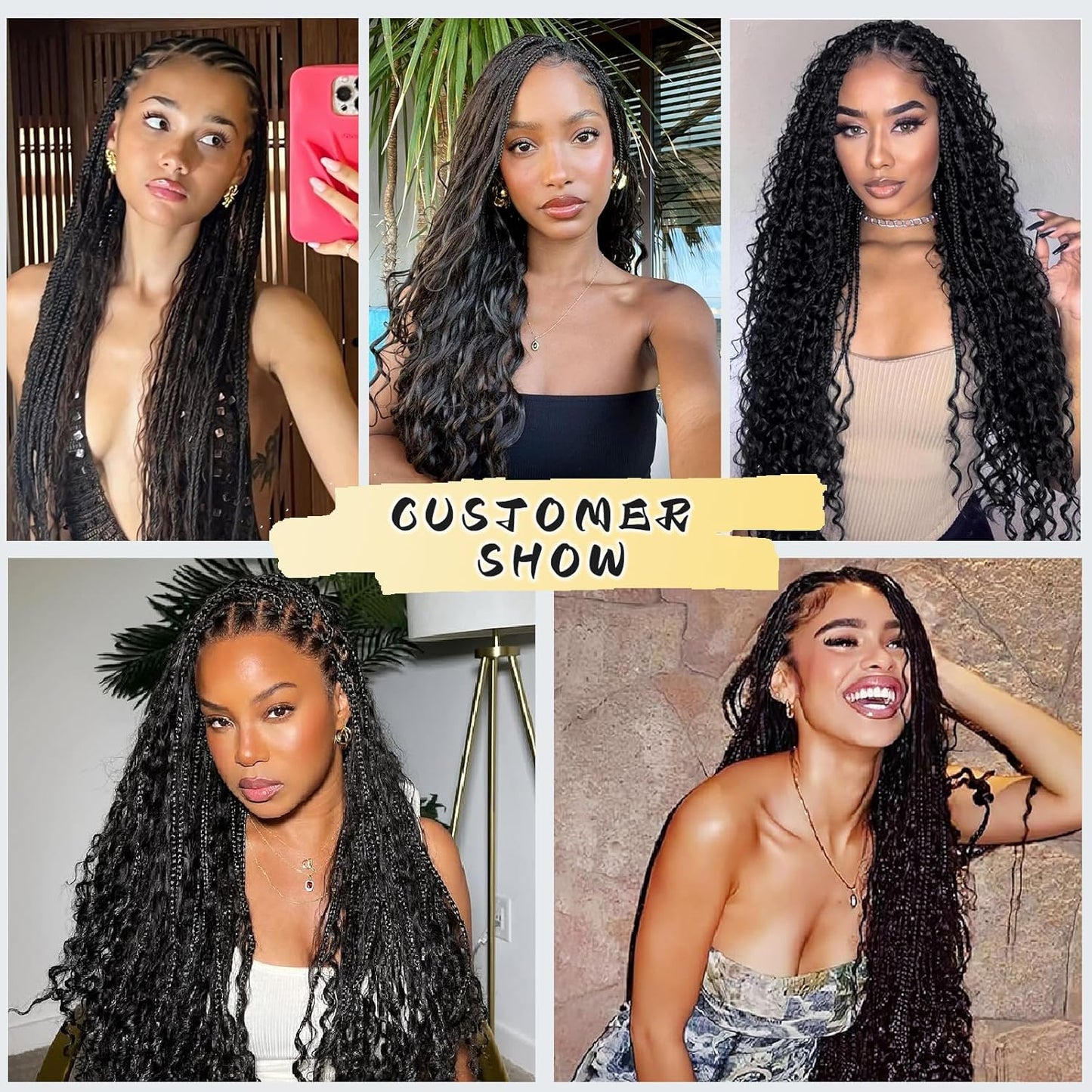 Human Braiding Hair - 100% Unprocessed 12A Brazilian Virgin Deep Wave | 14 Inch, Natural Color, 2 Bundles