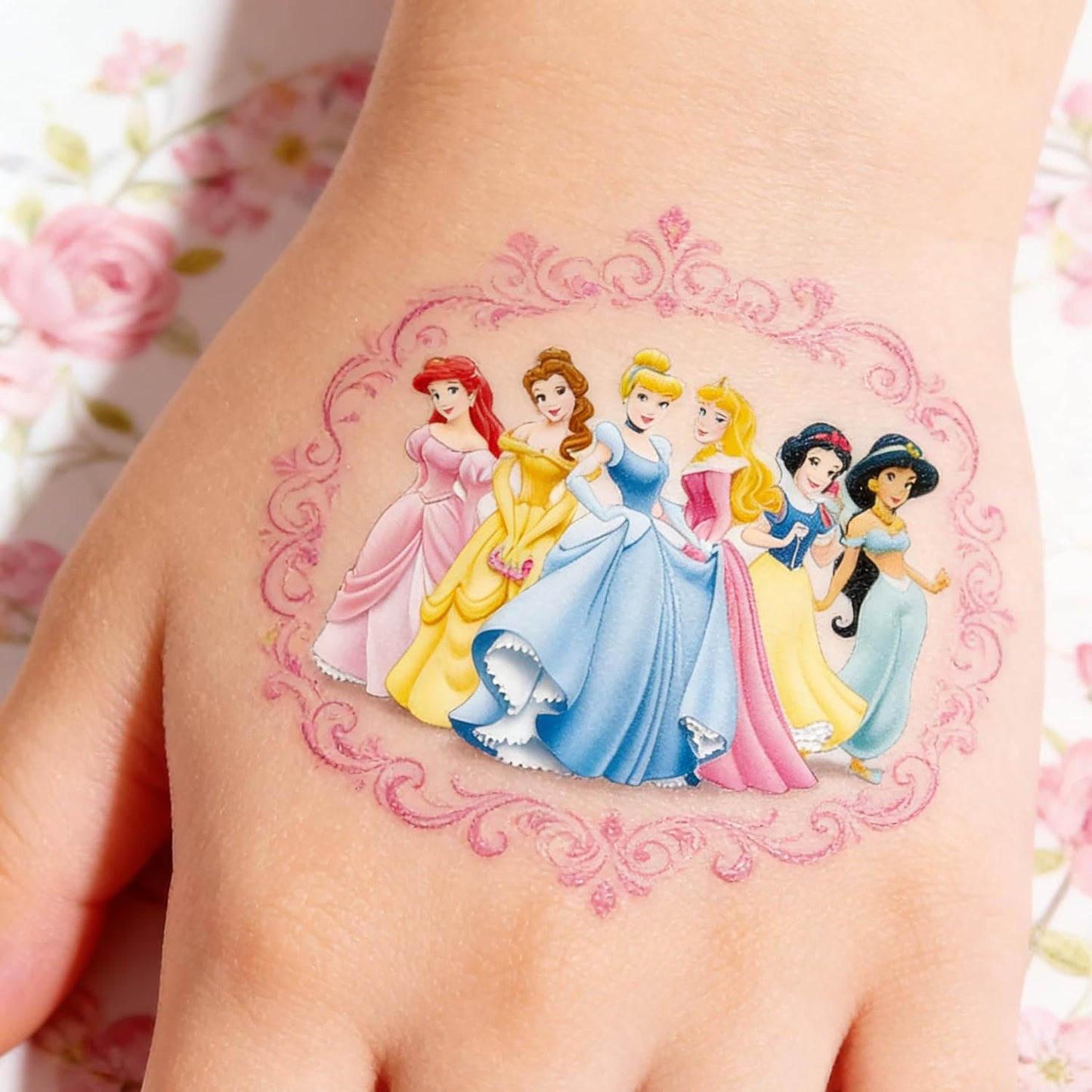 Princess Temporary Tattoos - 60 Pcs Birthday Party Supplies | Cute Cartoon Stickers for Kids