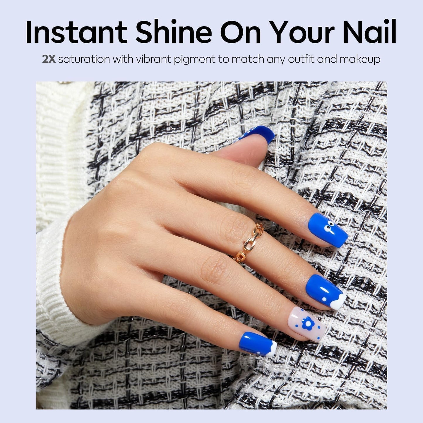 Modelones Blue Gel Nail Polish - Cobalt Blue Soak Off UV LED Manicure | 15 ML