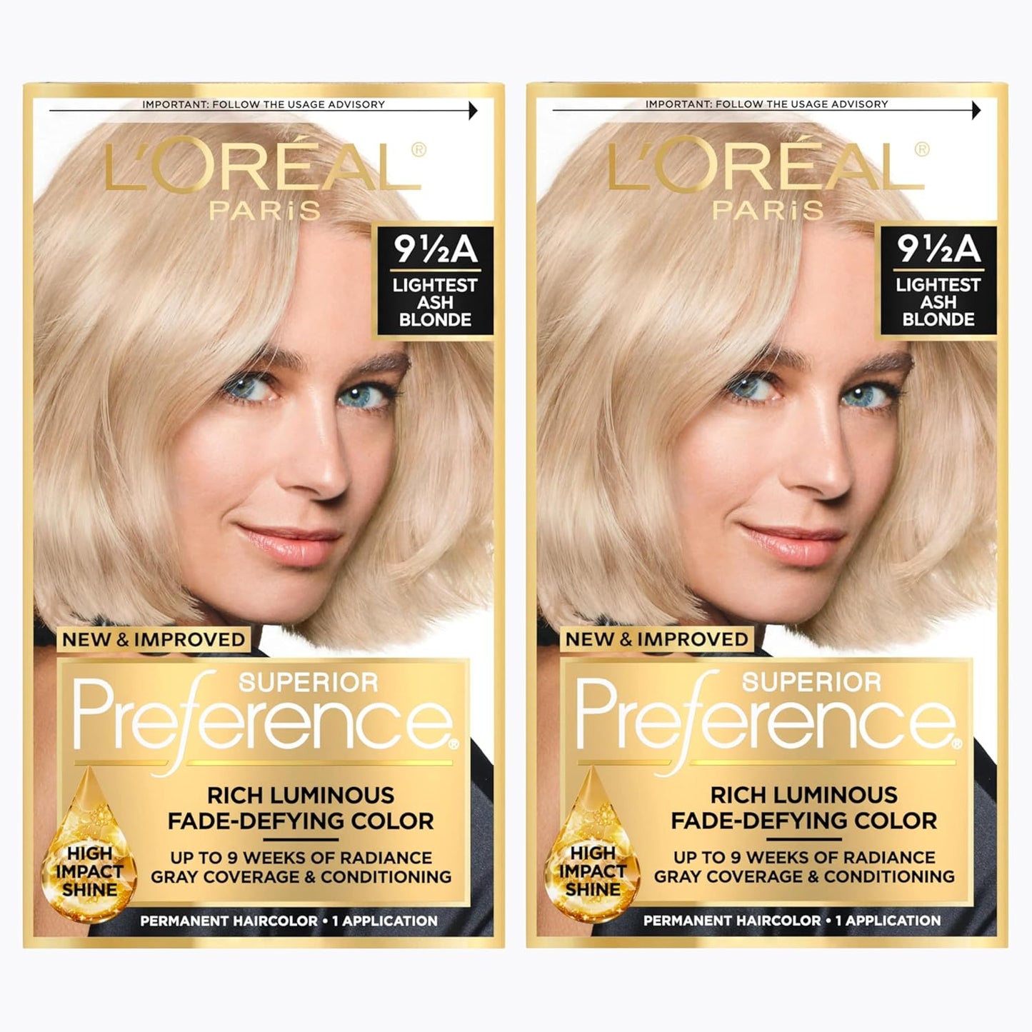 L'Oreal Paris Hair Color - Superior Preference Dark Ash Blonde 7A | Fade-Defying Permanent Dye for 9 Weeks of Radiance