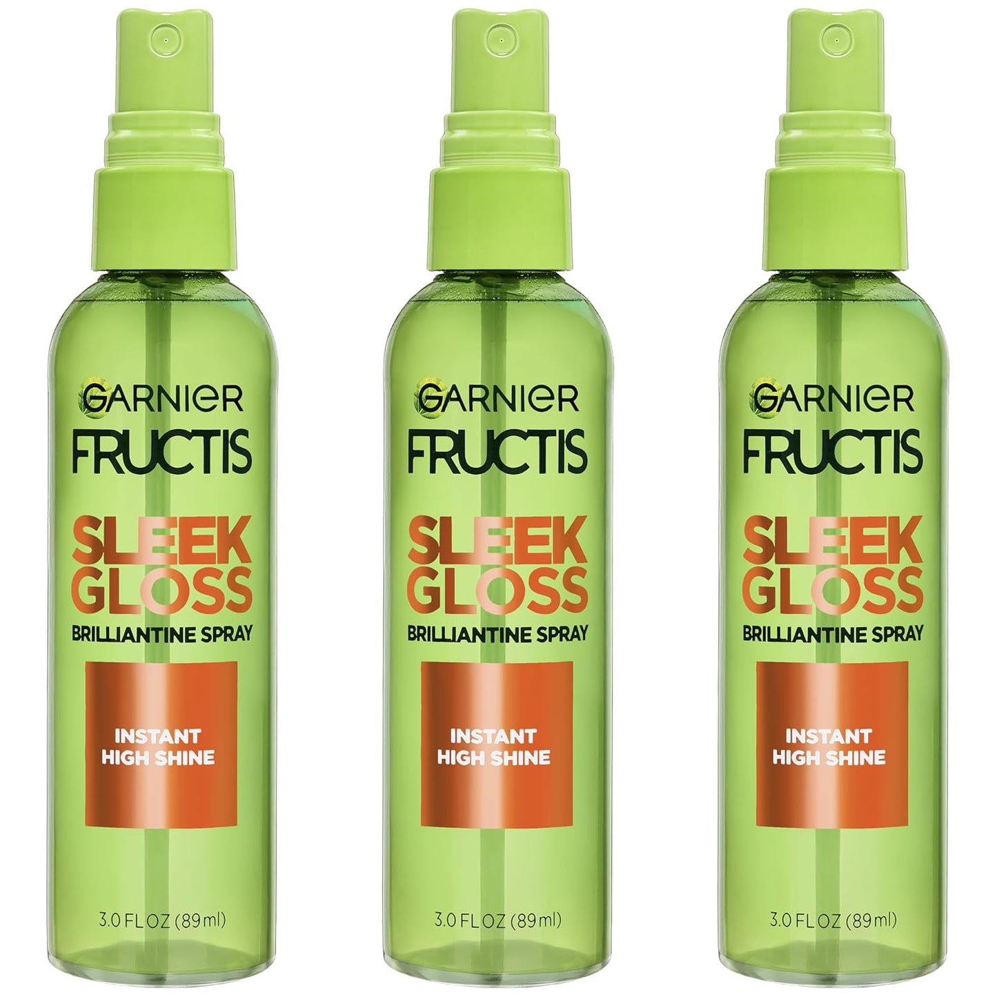Garnier Fructis Shine Glossing Spray - 3 Oz | Pack of 3 for Smooth, Shiny Hair