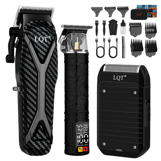 LQT Hair Clippers for Men Professional, Hair Trimmer & Beard Electric Razor Kit, Barber Clipper Set for Men’s Grooming Cordless with LCD Display, Hair Cutting Clippers and Trimmers Set