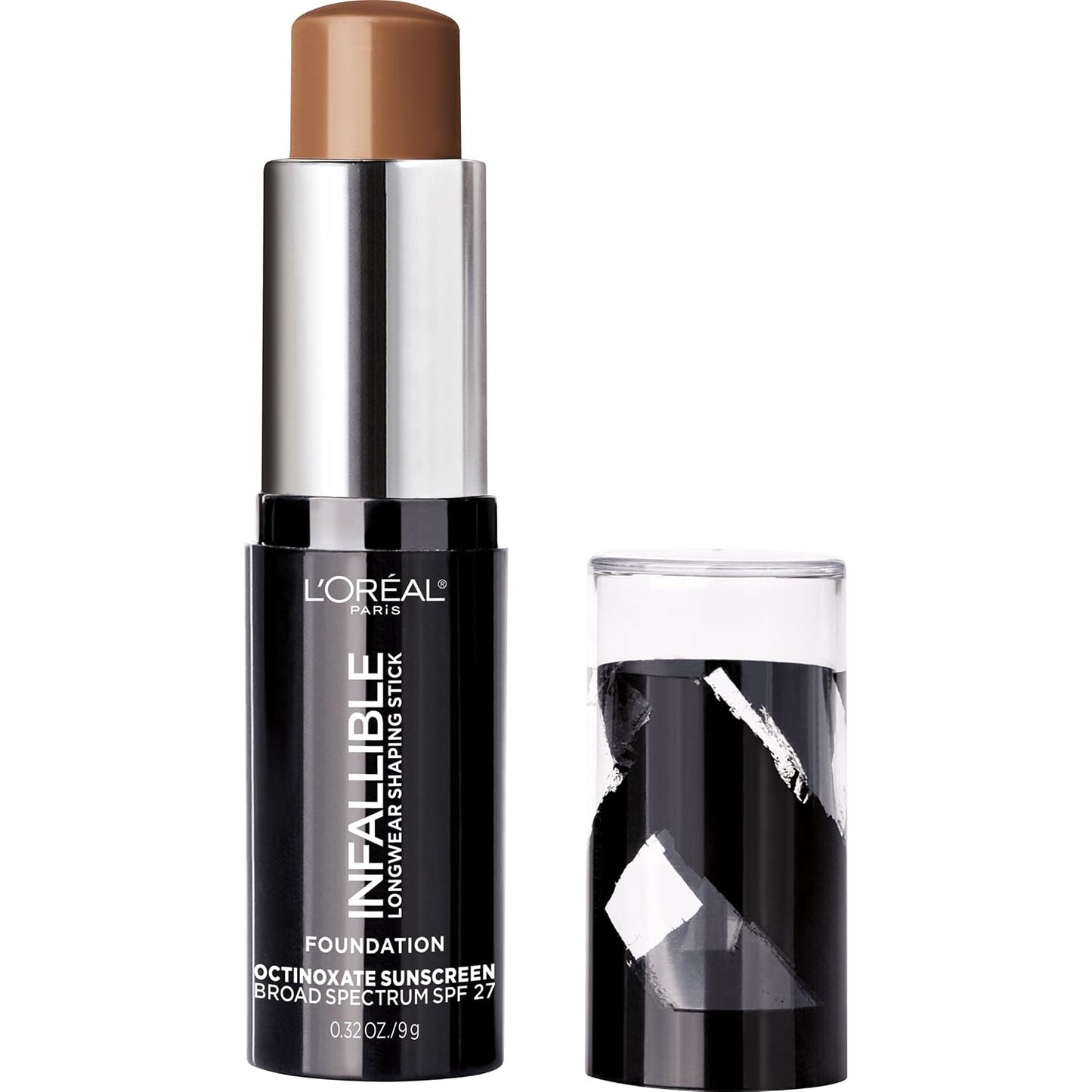 L'Oreal Paris Infallible Longwear Shaping Stick Foundation - 411 Chestnut, 0.32 Oz Tube