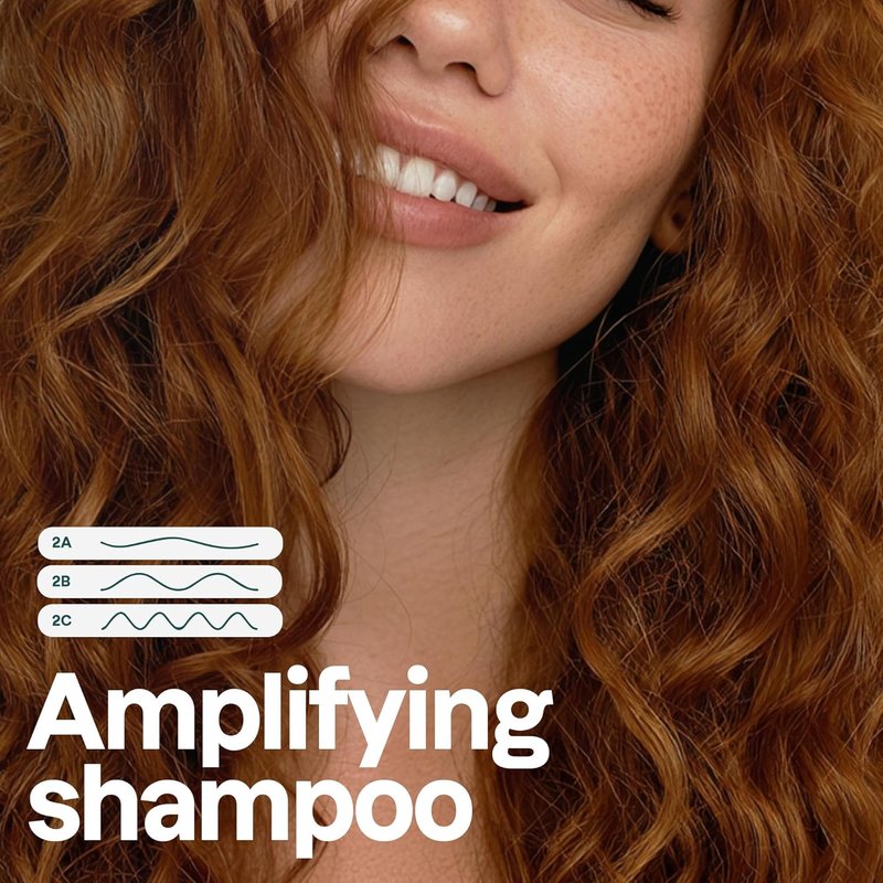 Amplifying Shampoo for Curly Hair - Coconut Oil & Vegan Formula | EWG Verified, 16 Fl Oz