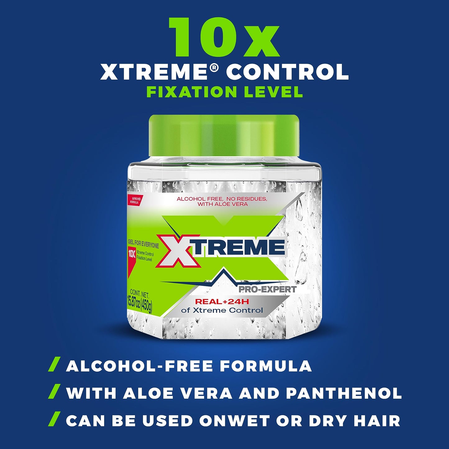 Xtreme Pro-Expert Clear Styling Hair Gel, 15.87 Oz, Pack of 2