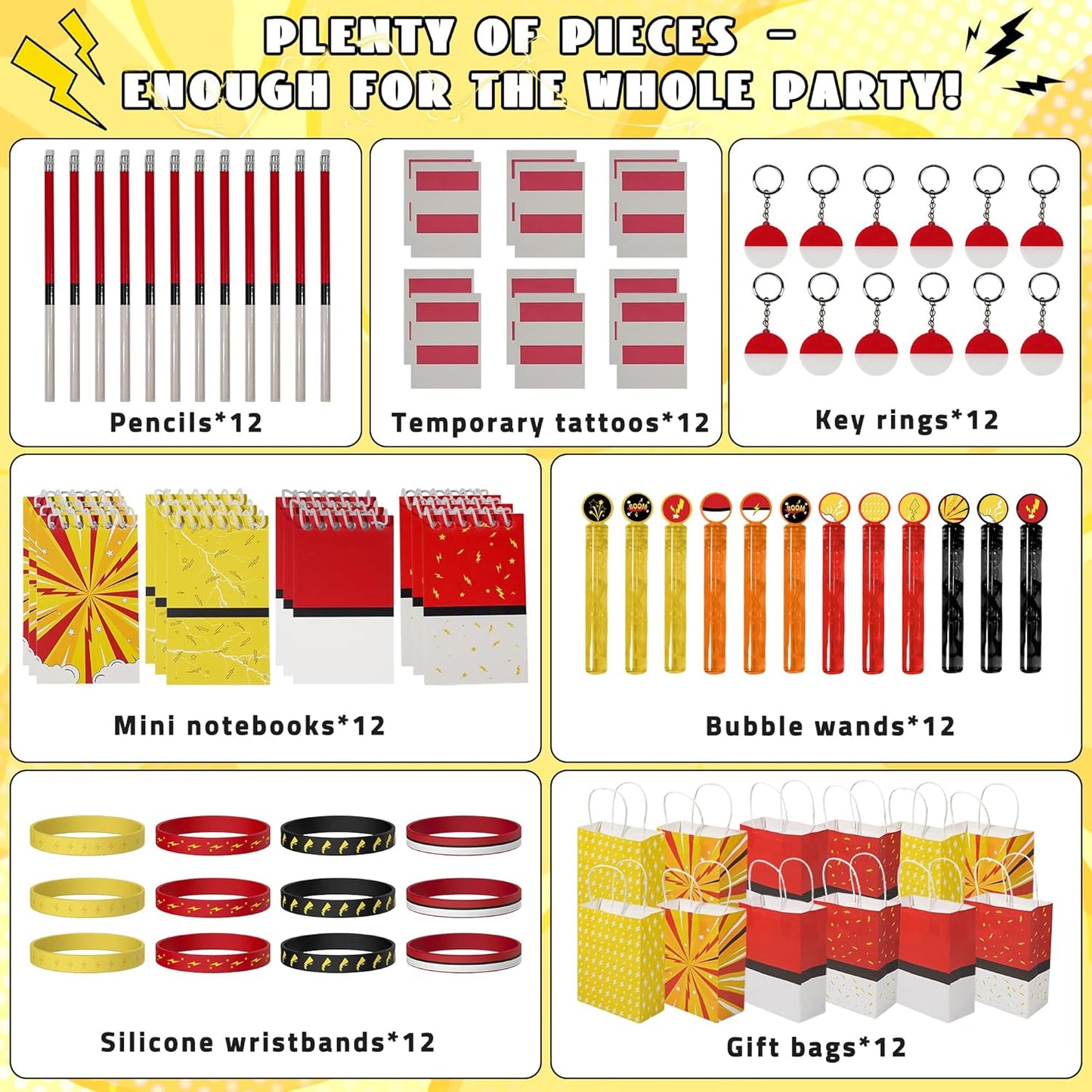 Cartoon Animation Party Favors Set - 84Pcs Birthday Decorations & Supplies | Bubble Wands, Stickers, Gift Bags & More