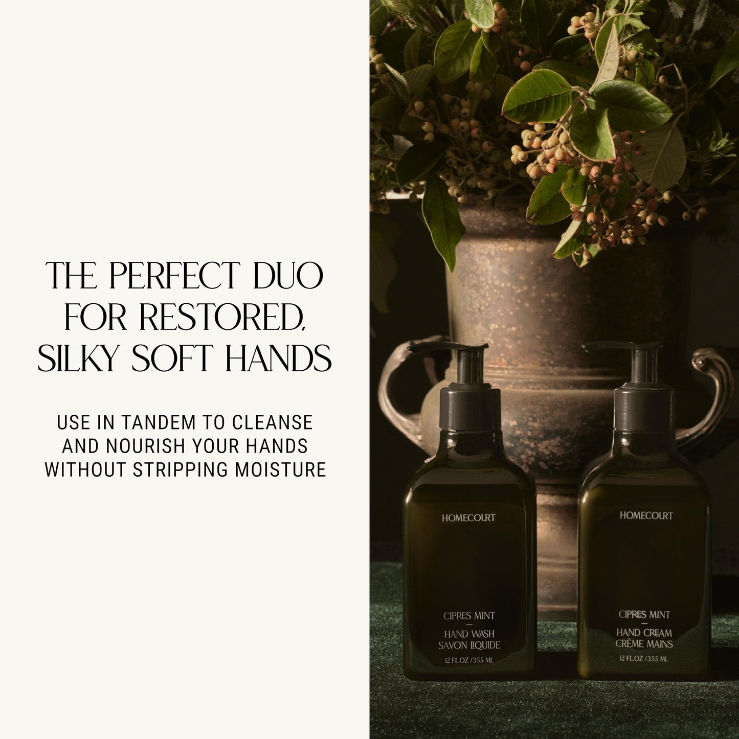 Homecourt Hand Wash, Gently Cleanses & Hydrates, Removes Dirt & Debris Without Irritating Skin, Clean Formula, Mandarin Basile, 12 fl oz, 2.0