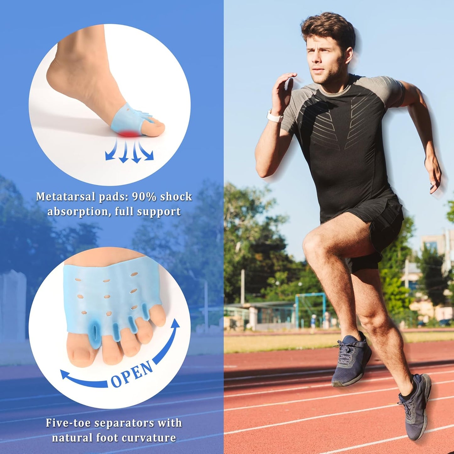Zivyes Silicone Toe Separators - 4 Pairs for Bunion Relief & Toe Spreading | Unisex Comfort