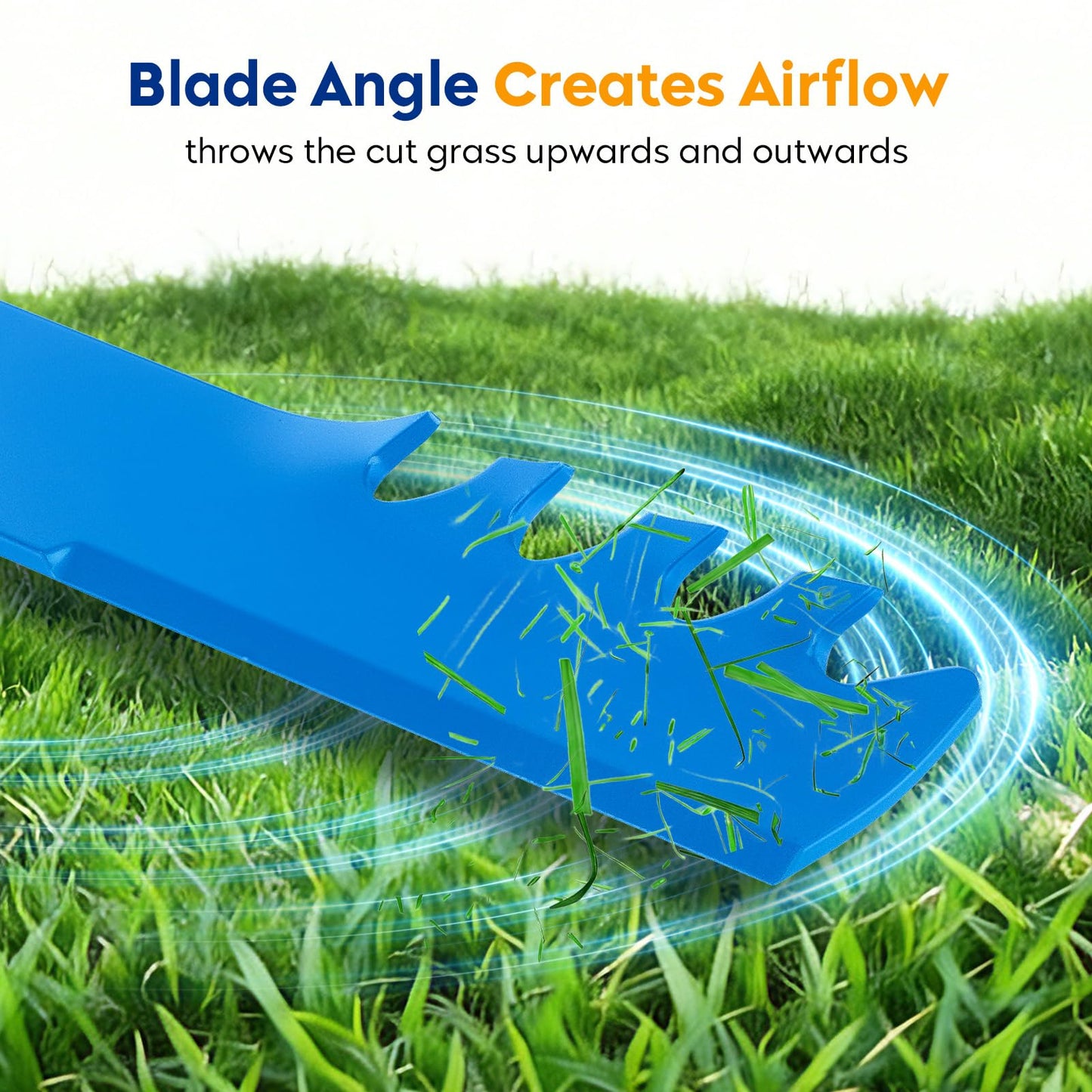 Aeagle Toothed Mower Blade for Husqvarna Scag Ferris 61" Deck 483318 48111 482879 1520842 539101733 112111-03 823006 79-117 794859 7075770 1520842 Bobcat Bunton, High Lift, 3 Pack (Blue)