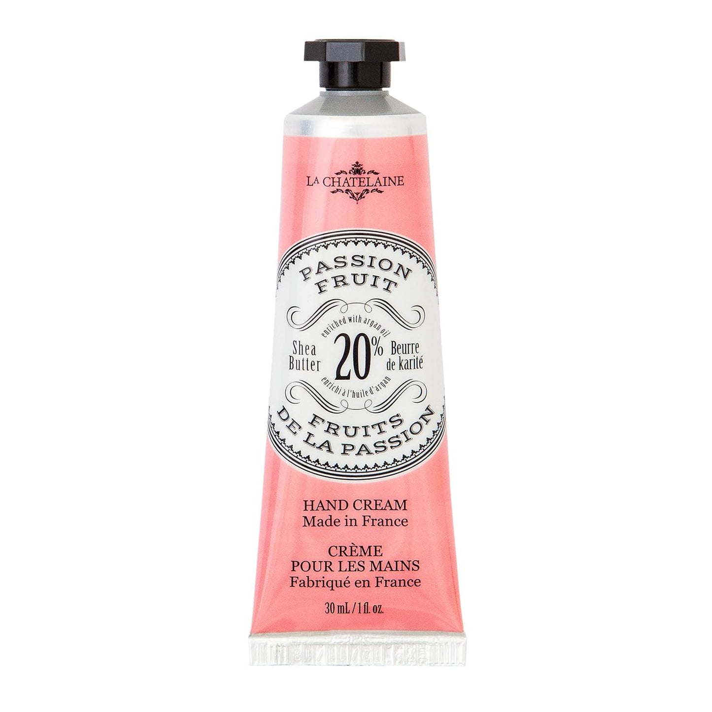 La Chatelaine Shea Butter Hand Cream - Organic Argan Oil, Moisturizing & Nourishing | Travel Size 1 oz/30ml - Amber Cashmere