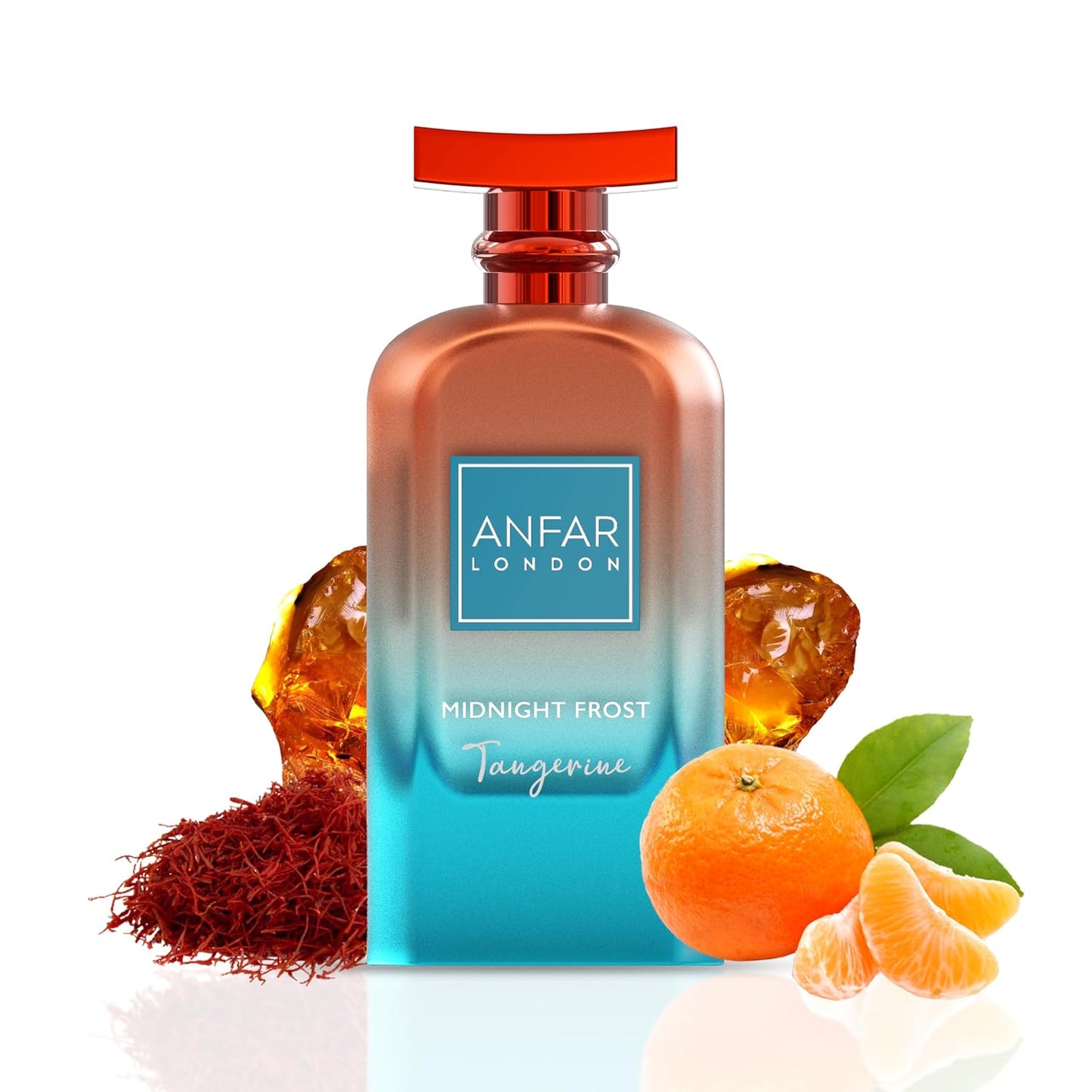 Midnight Frost Tangerine Eau de Parfum 100ml - Long Lasting Citrus Amber Musk Fragrance for Men | Luxury Arabian Cologne