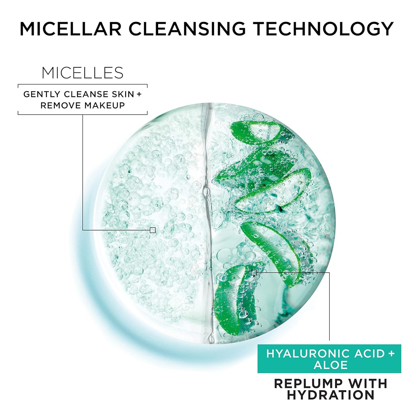 Garnier Micellar Water - Hydrating Facial Cleanser & Makeup Remover with Hyaluronic Acid | 13.5 Fl Oz (400mL) - Vegan & Cruelty-Free