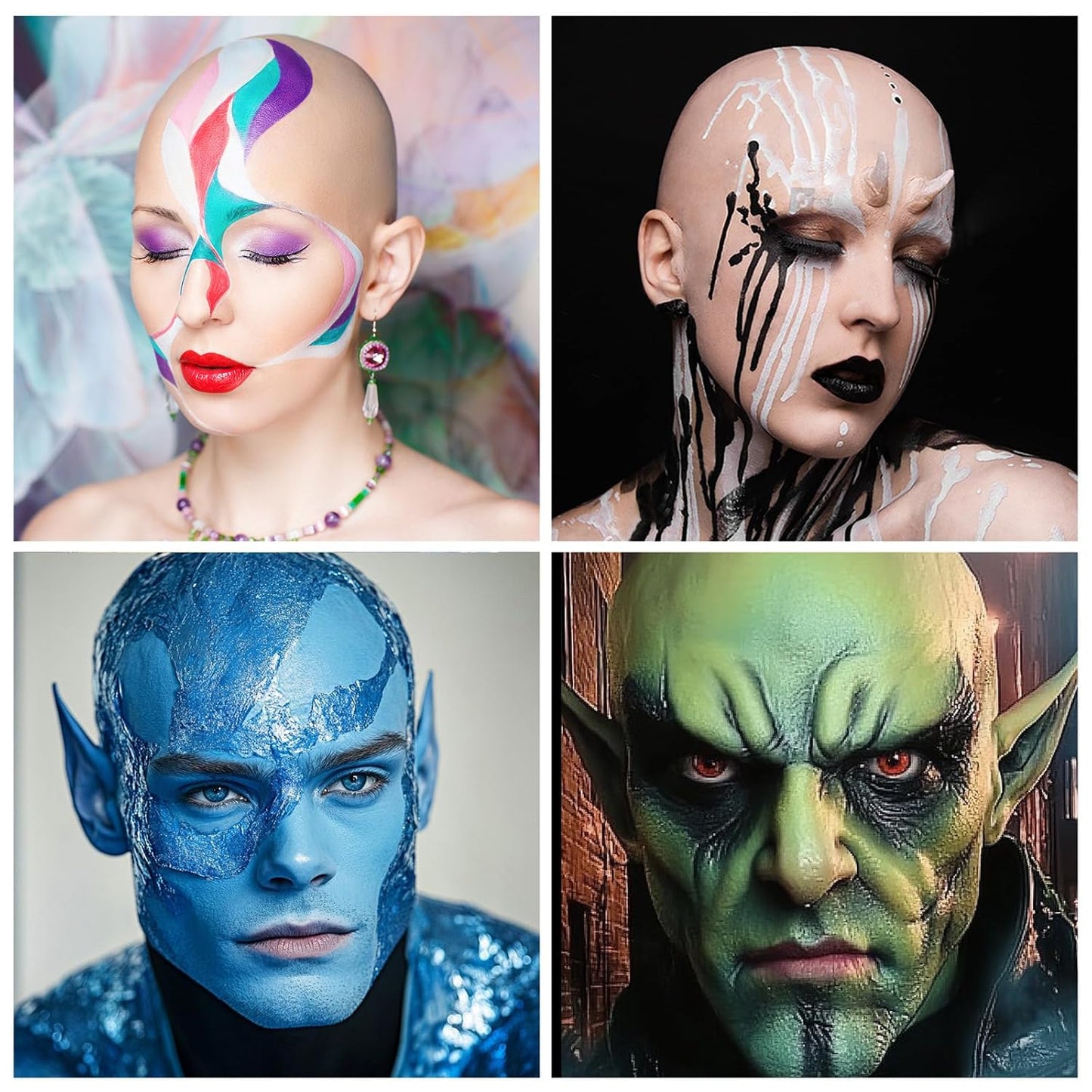 Bald Cap Kit - Complete SFX Makeup Set for Halloween & Cosplay | Professional Tools & Instructions