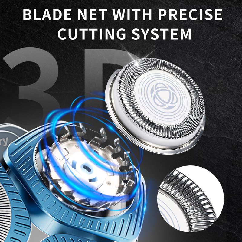 SH71/50 Shaving Heads Compatible with Phili*s Shavers Series S5000 (S5XXX),S7000 (S7XXX) for SH60/70 and SH70/70 (Blue)