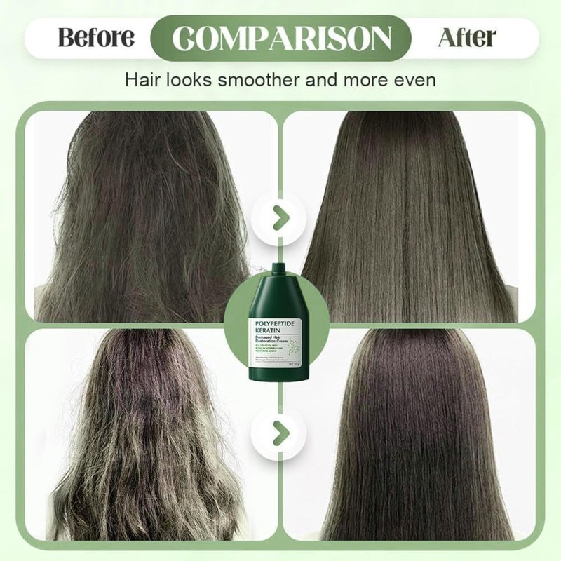 Polypeptide Keratin Hair Mask - Deep Conditioning Treatment for Dry, Damaged Hair | Hydrating & Smoothing Formula