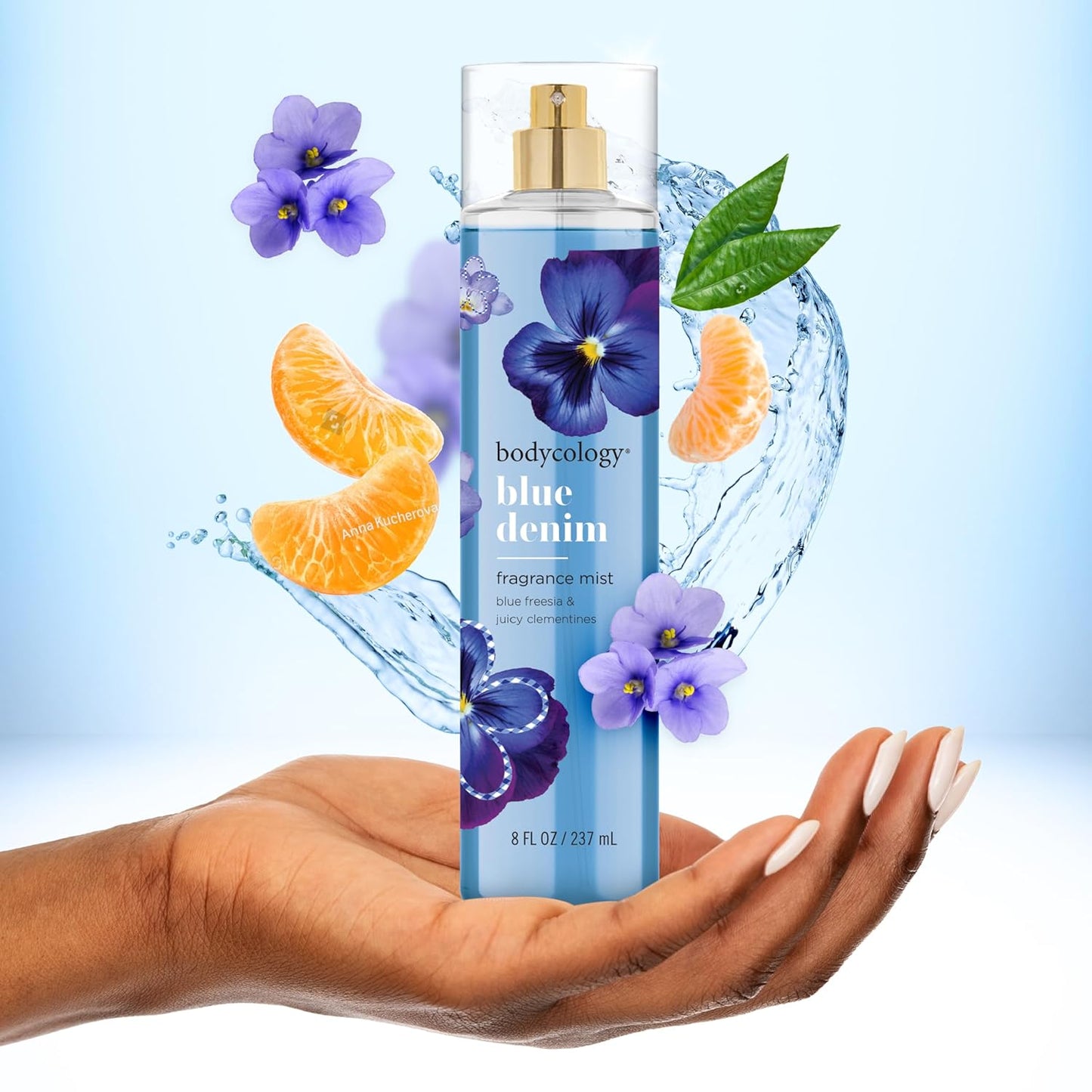 Bodycology Body Mist - Long-Lasting Fragrance in Blue Denim | 8 Fl Oz