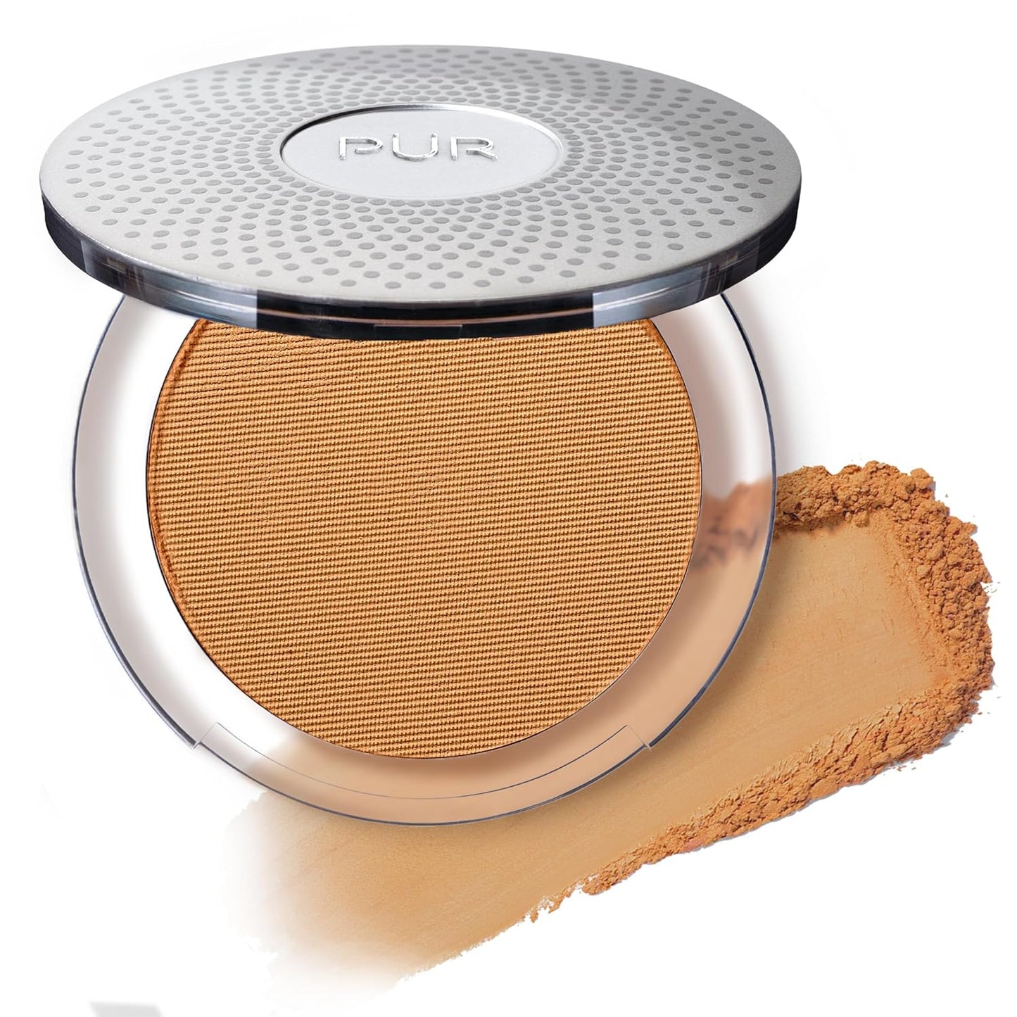 PÜR MINERALS 4-in-1 Pressed Mineral Makeup Powder Foundation with SPF 15 | Buildable Medium to Full Coverage Compact