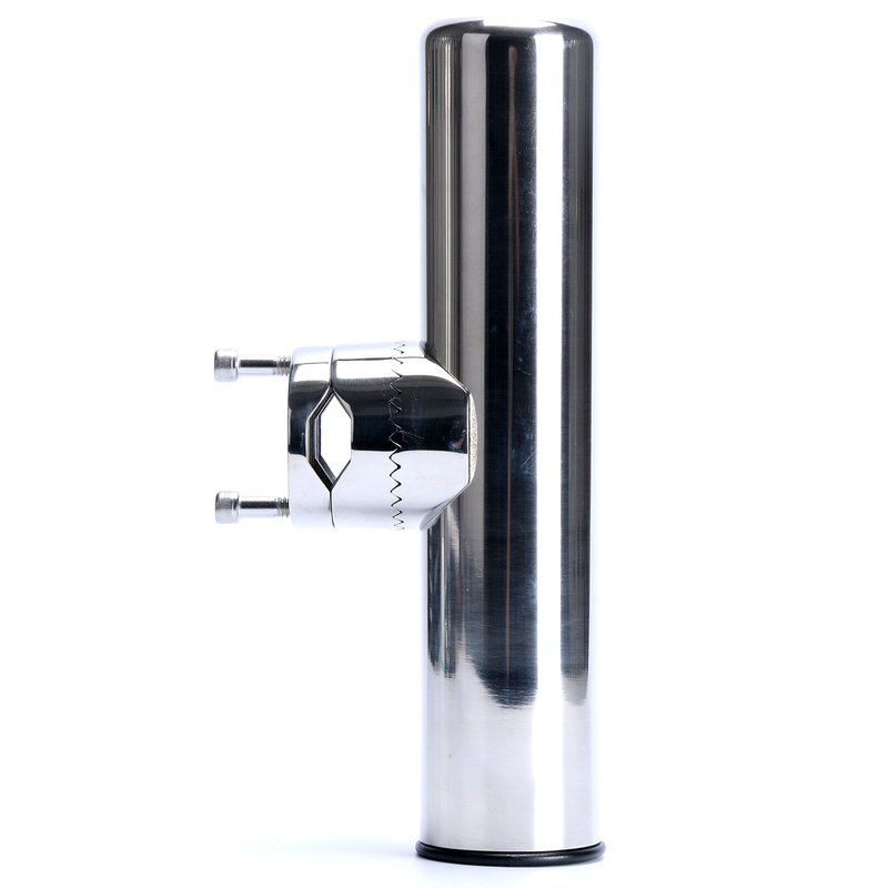 Amarine Made Boat 4pcs Fishing Rod Holder, Stainless Rail Mount Clamp on Rod Holder, Adjustable Fishing Pole Holder for Rails 7/8" to 1"