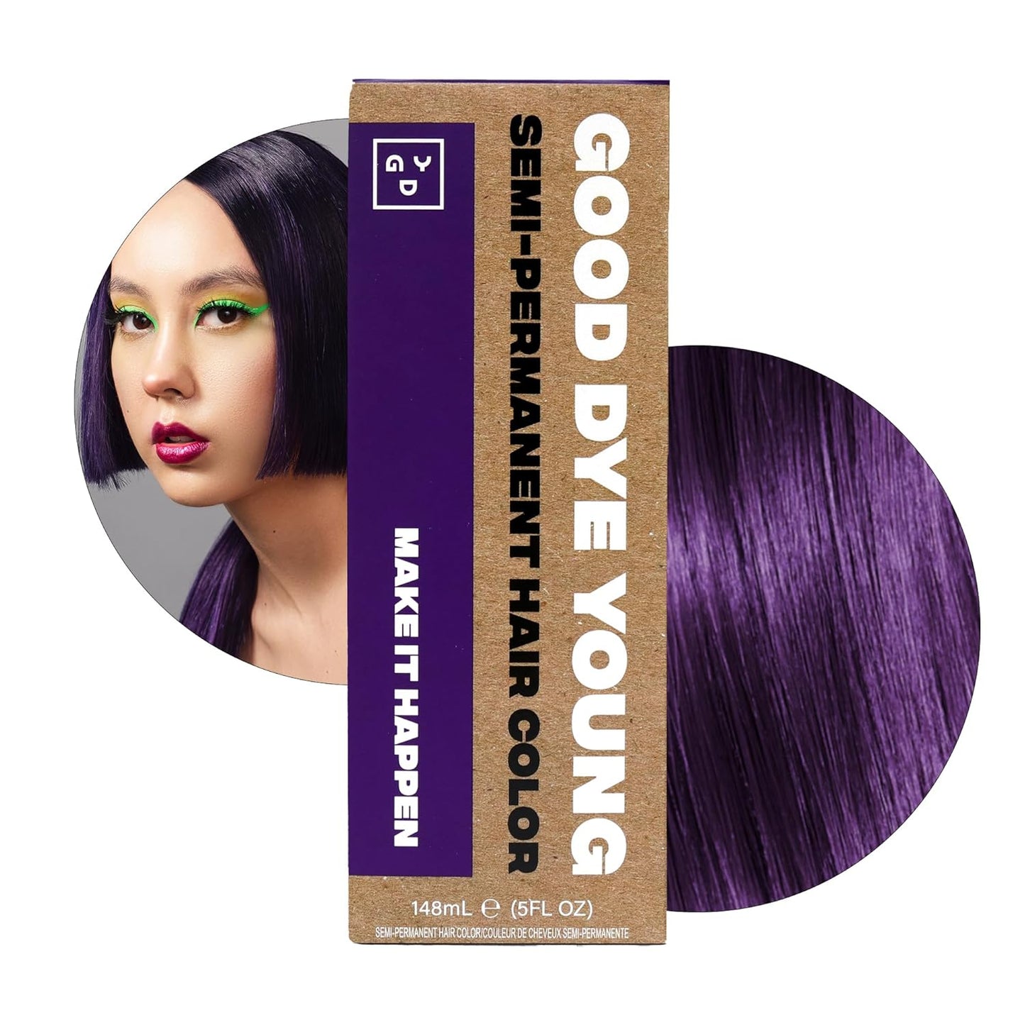 Good Dye Young Semi-Permanent Hair Color - Vegan Blue Hair Dye, Non-Damaging Formula | 5FL OZ, Lasts Up to 24 Washes