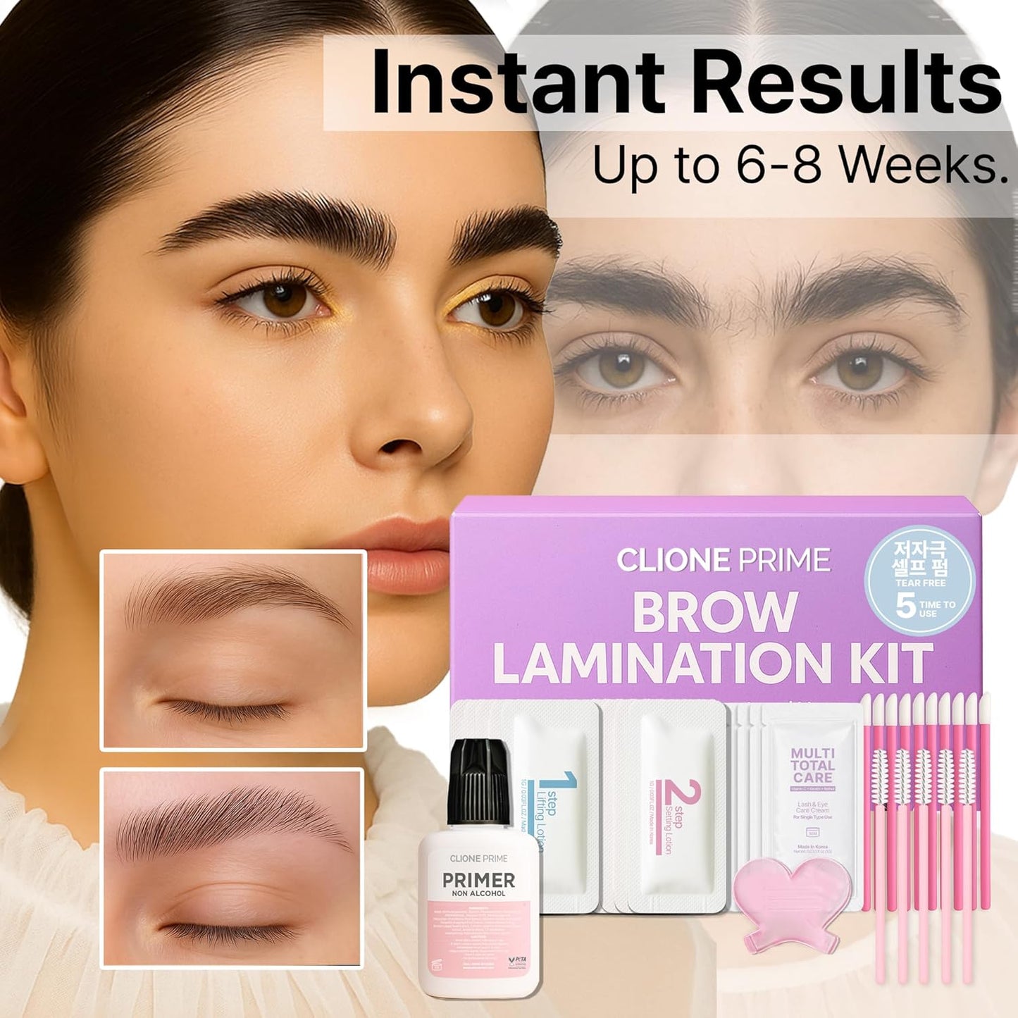 Brow Lamination Kit - DIY Eyebrow Perm for Fuller, Thicker Brows | Lasts Up to 8 Weeks
