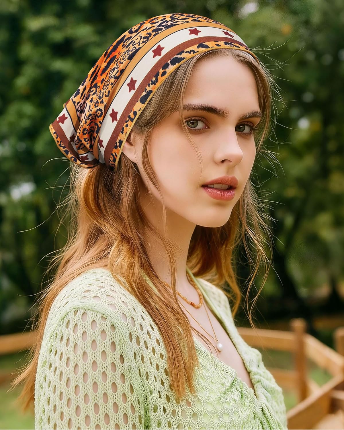 Hair Bandana Headband for Women - Triangle Tie-Back Scarf | 3 Pack Printed Neck Scarves