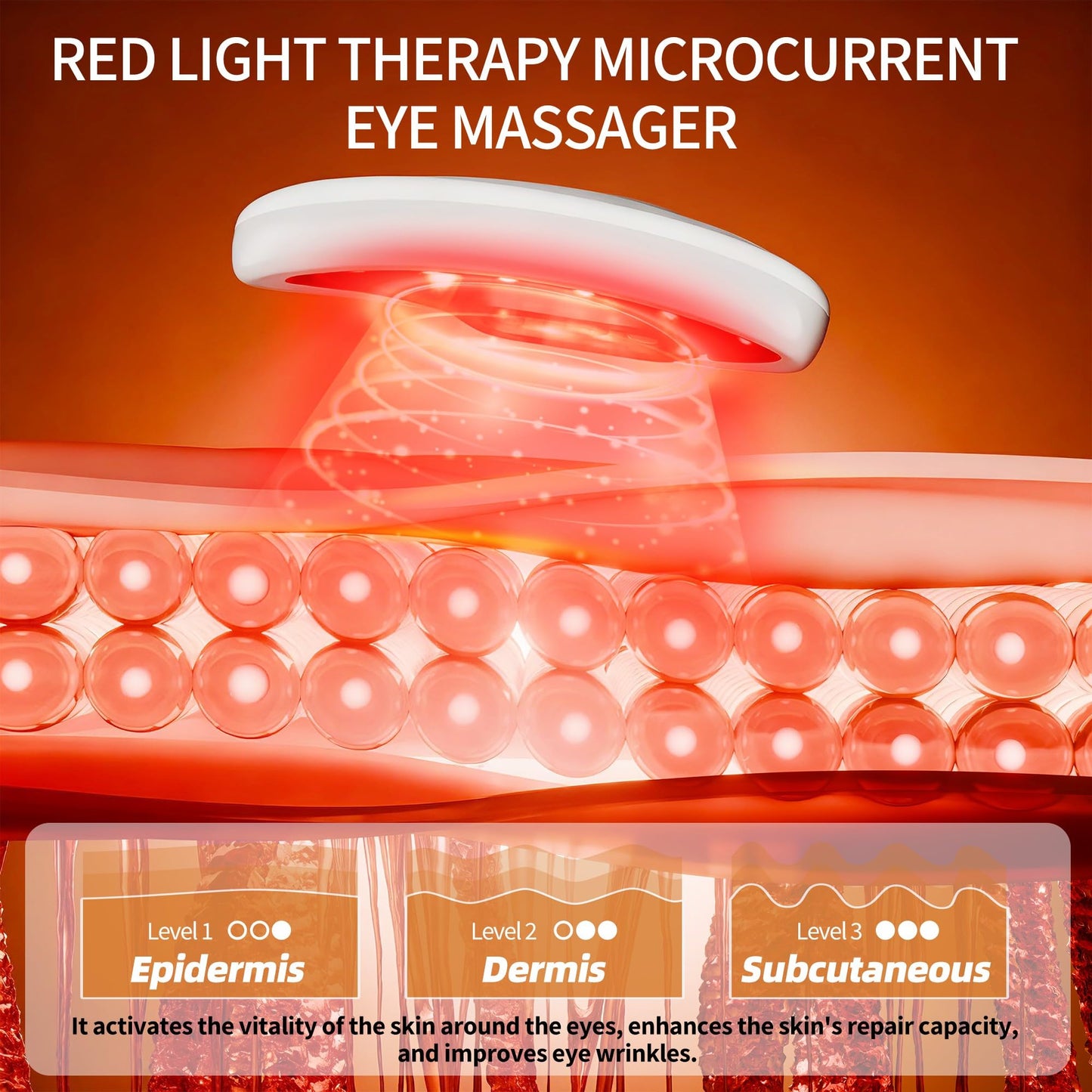 Eye Pods for Under Eyes Bags,Portable Red Light Therapy Eyes Pads Patches