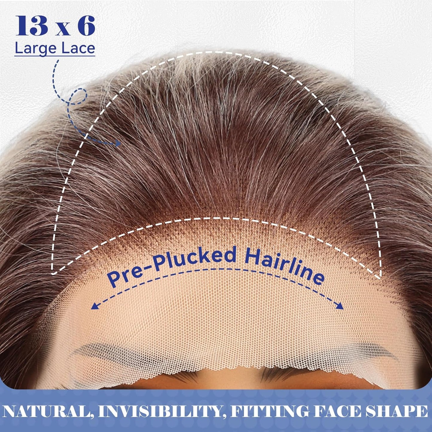 HAIRCUBE 13x6 HD Synthetic Lace Front Wig - 16 Inch Ombre Ash Blonde Curly Hair with Adjustable Cap & Natural Density Hairline