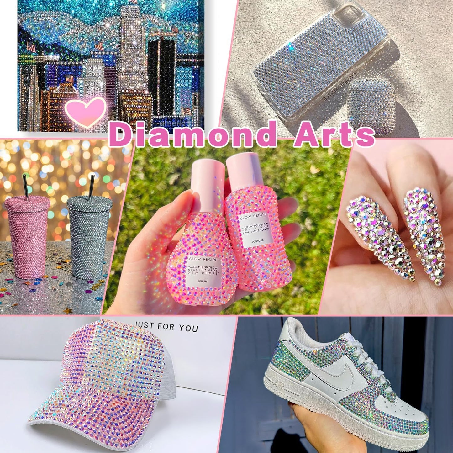 Resin Jelly Rhinestones - 52000 Pcs 3mm Multicolor Flatback Gems for DIY Crafting | Includes 3 Pcs B7000 Jewelry Glue