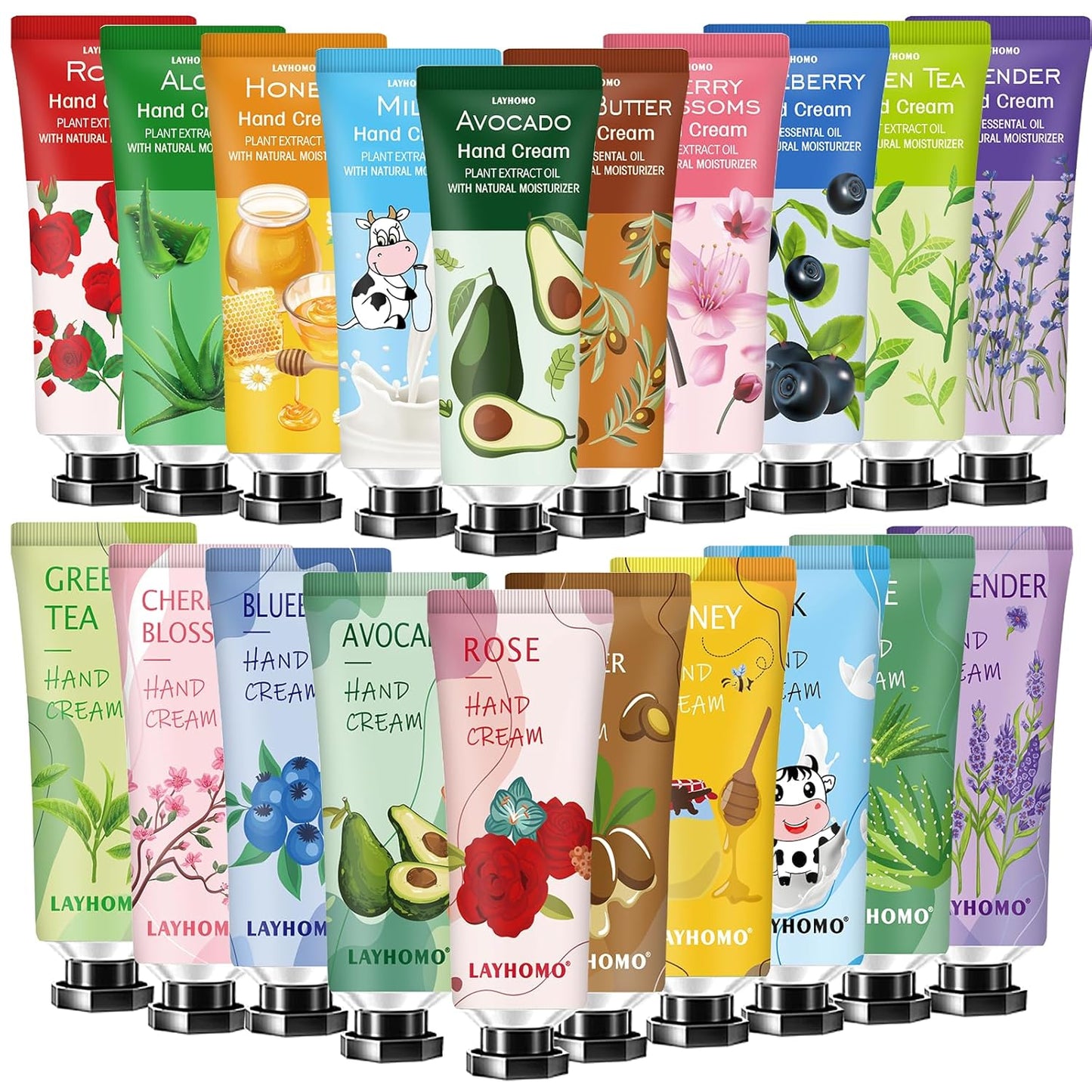 Hand Cream Gift Set - 20 Pack Travel Size Lotion for Dry Hands | Perfect for Mother's Day, Birthdays, and Teacher Appreciation