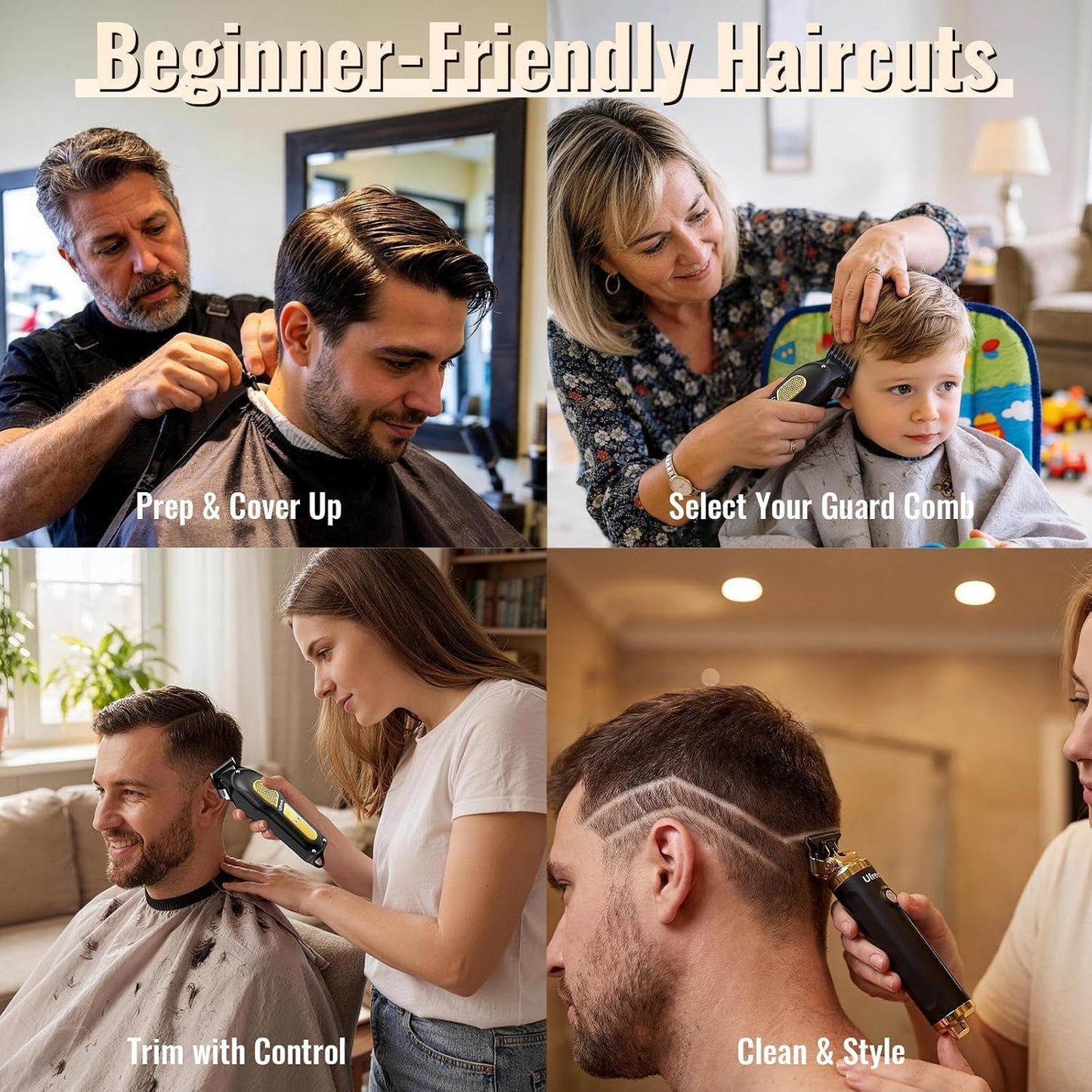 Ufree Hair Clippers for Men - Cordless Grooming Kit with Trimmers | Perfect Gift Set