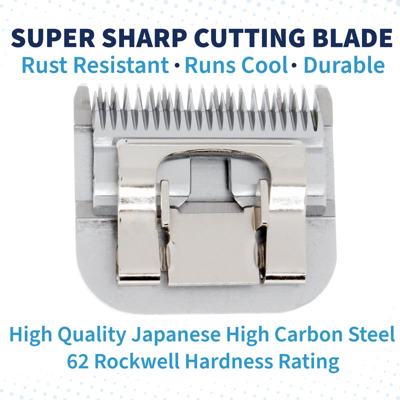 Bucchelli Detachable A Series 10 Blade Dog Grooming Cut Length 1/16" / 1.5mm Japanese Carbonized Steel Dog Grooming Blades 10 (Compatible A5 Series Clippers for Dogs Horses(B10)