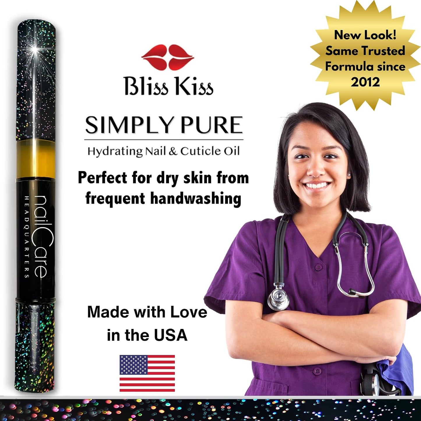 Simply Pure Cuticle Oil Pen - Natural Fragrance-Free Jojoba Nail Growth Oil for Softer Cuticles | 2ml