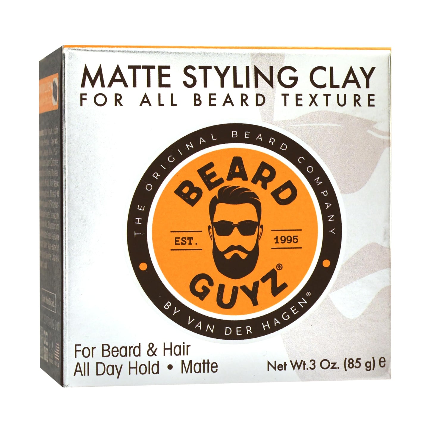Beard Guyz Matte Styling Clay – Strong‑Hold for Beard & Hair – Natural Texture & Matte Finish Styling Clay for Men’s Grooming, 3 oz