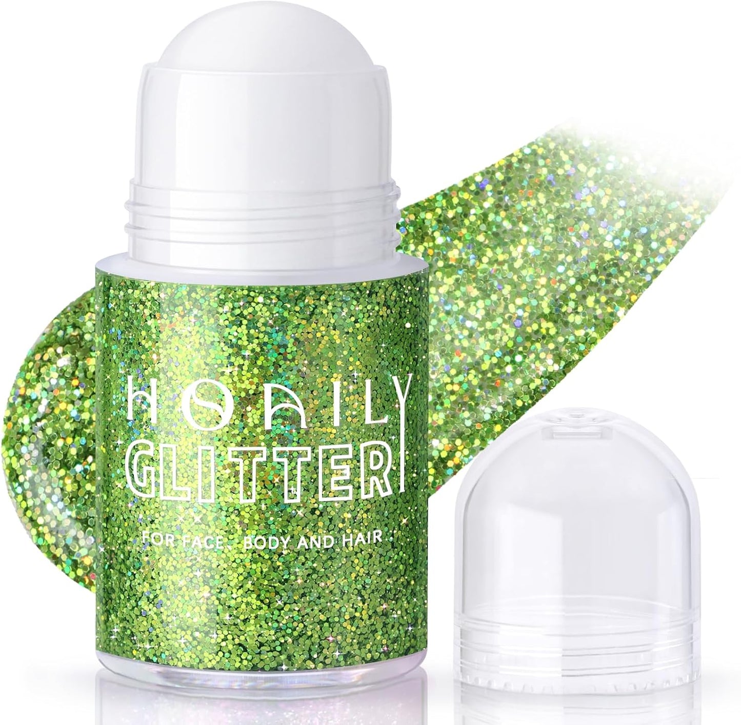 HOSAILY Holographic Body Glitter Gel - Color Changing Chameleon Effect | Sparkling Pink, Chunky Mermaid Sequins for Festivals