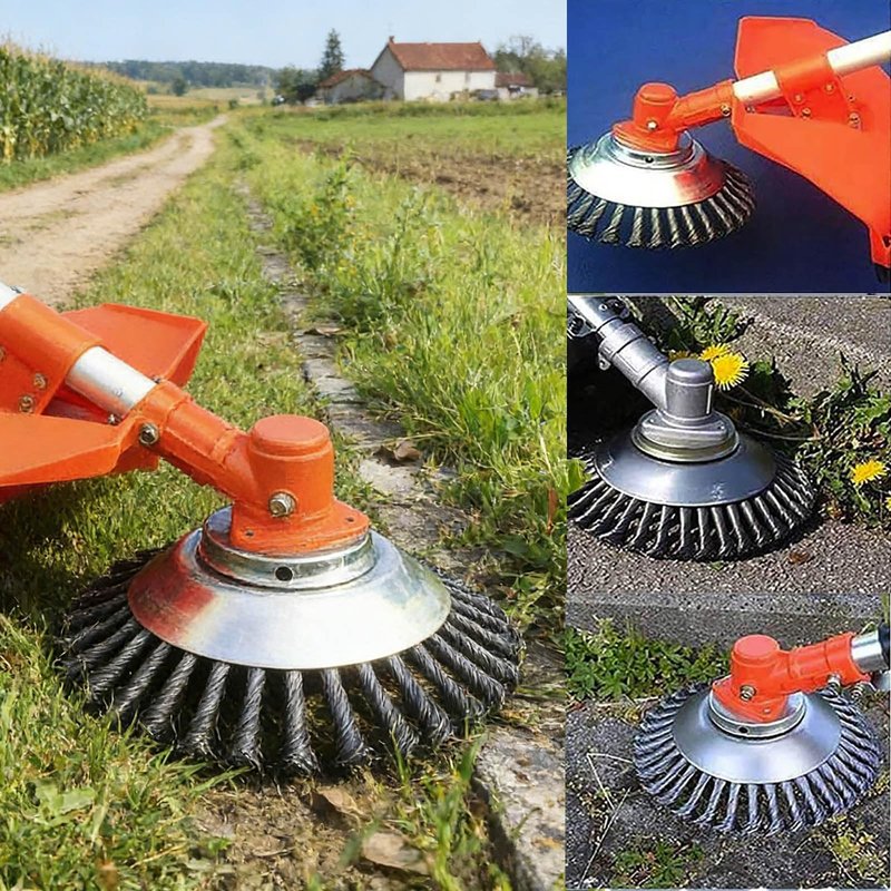 PUWANY 6inch Indestructible Steel Wire Trimmer Head,Weed Wacker Blade Attachments, Grass Trimmer Head, Weed Eater Blades for Roadside Courtyard,Brush Cutter Head for Garden Lawn Grass Trimmer