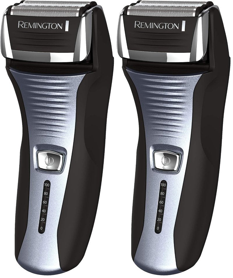 Remington F5 Power Series Foil Shaver, Electric Razor for Men, Cordless Rechargeable with Pop Up Trimmer, Pivot & FlexFoil Technology, Lightweight Handheld Design, Black (Pack of 2)